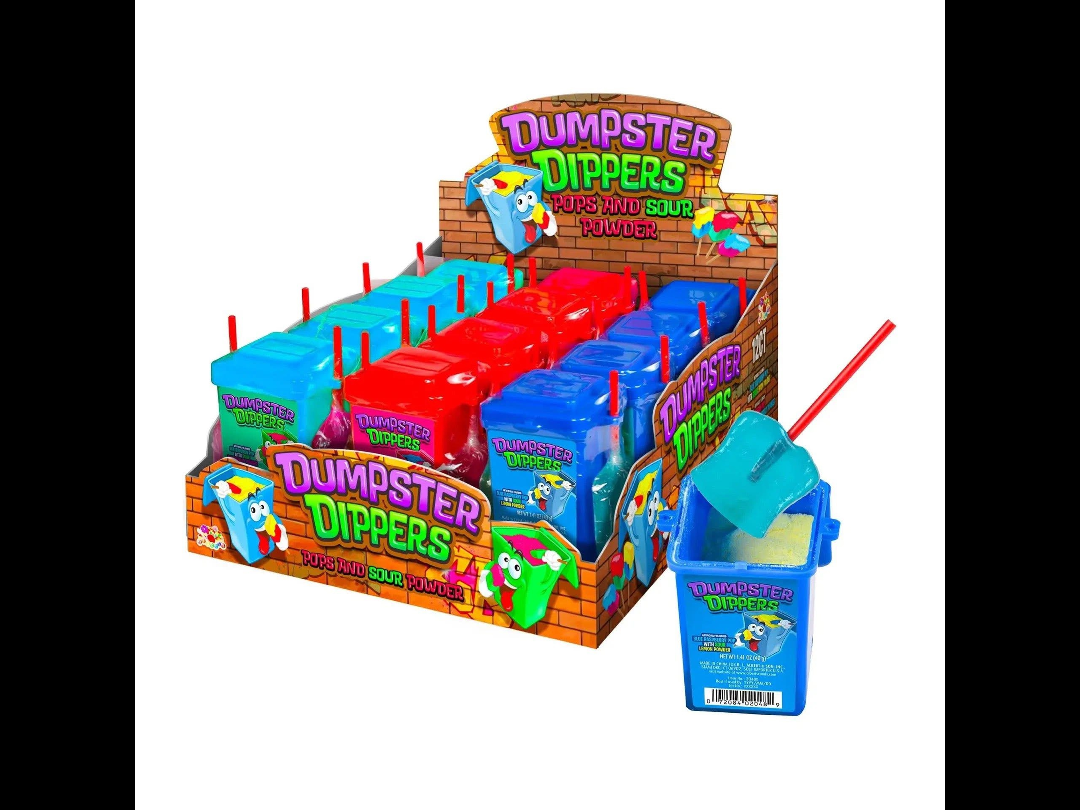 Bonbons dumpsters dippers bleu