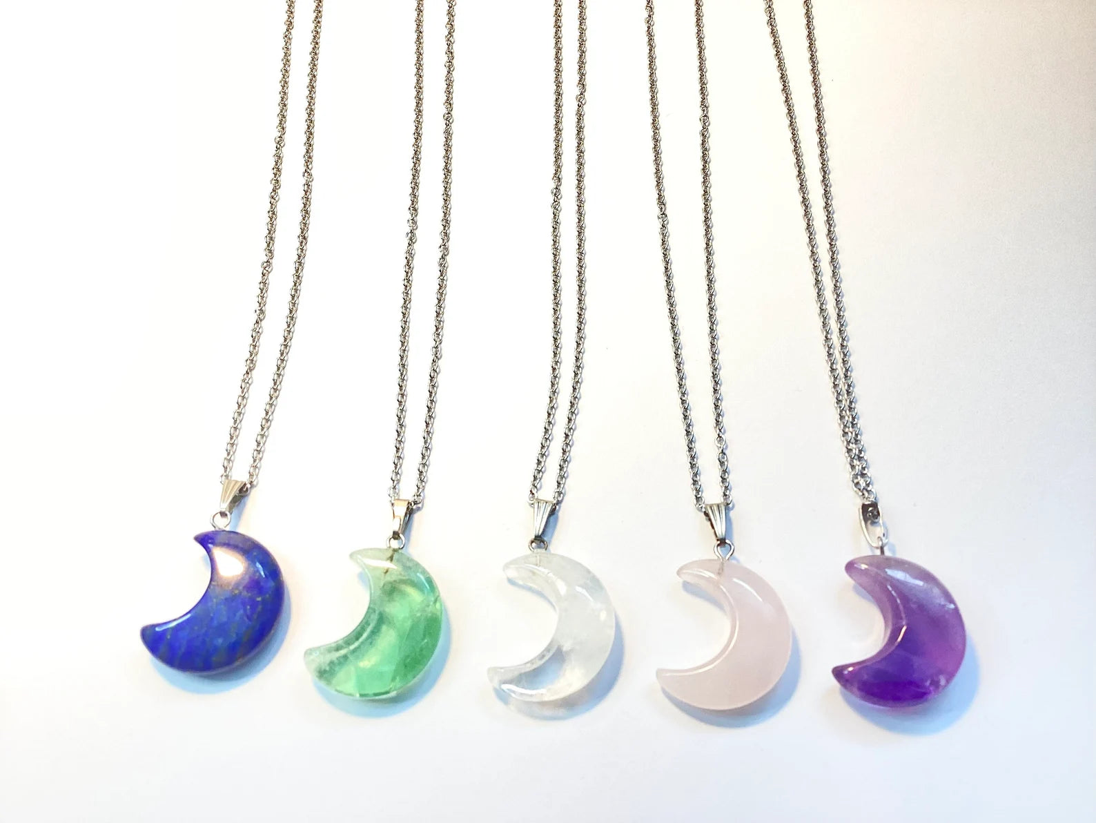 Stainless steel necklace with stone of your choice