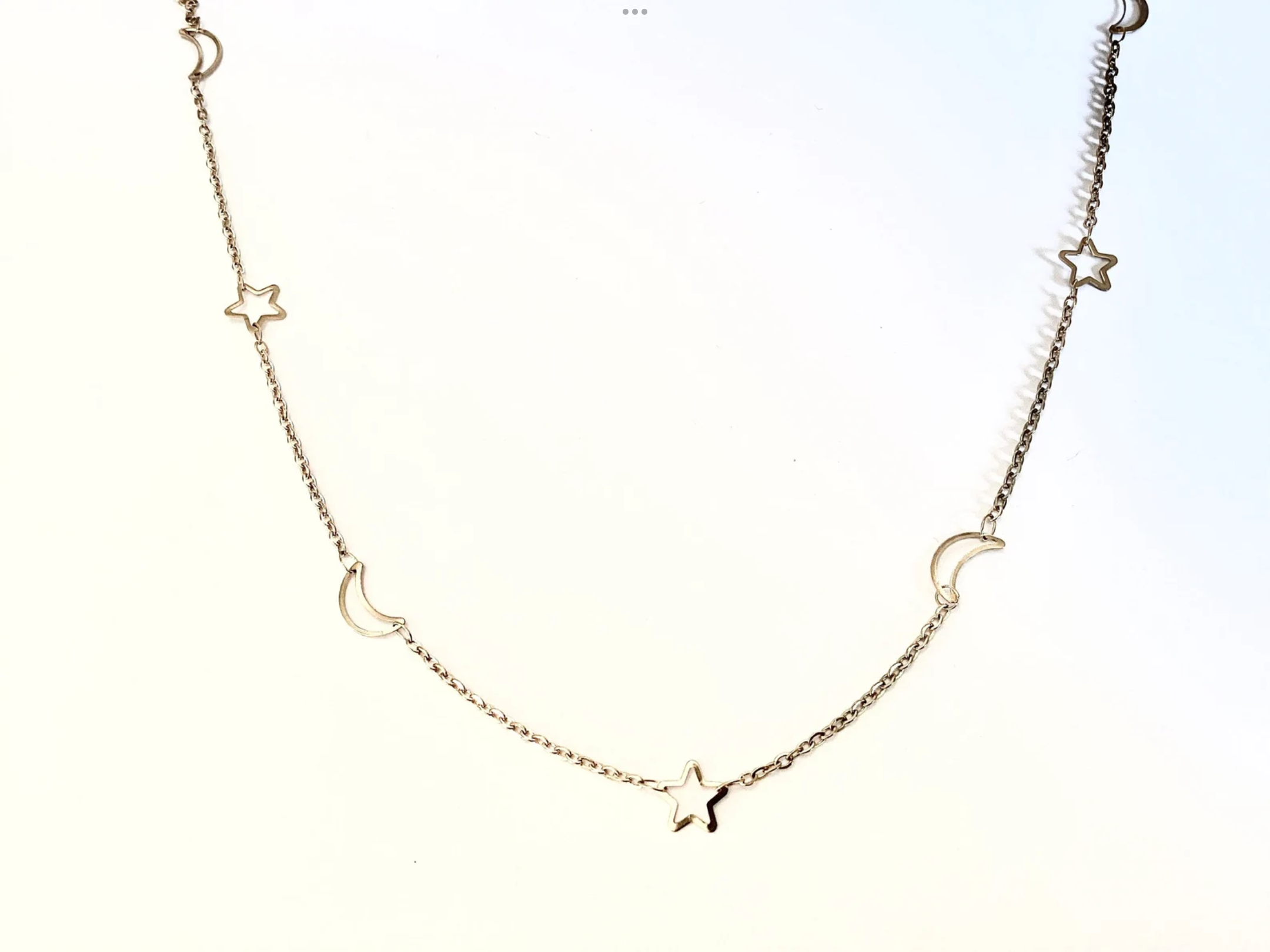 Collier lune étoile en inox