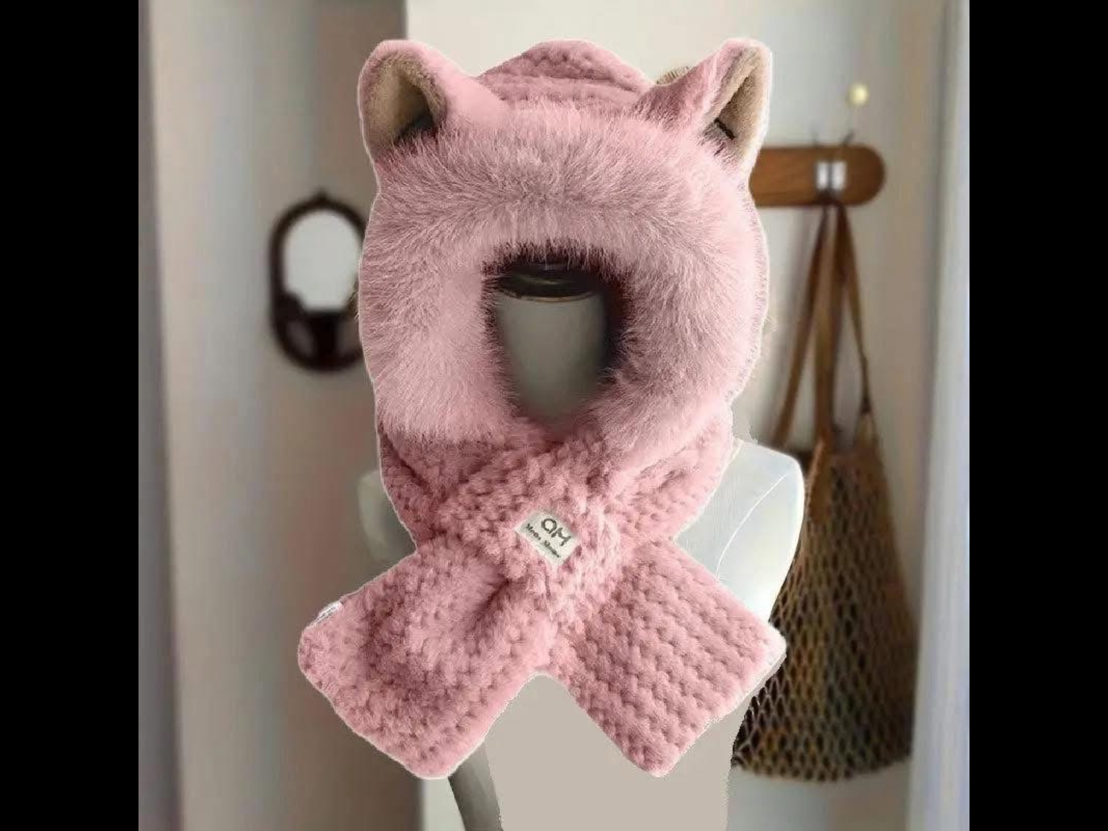 Chapeau foulard avec oreilles très doux