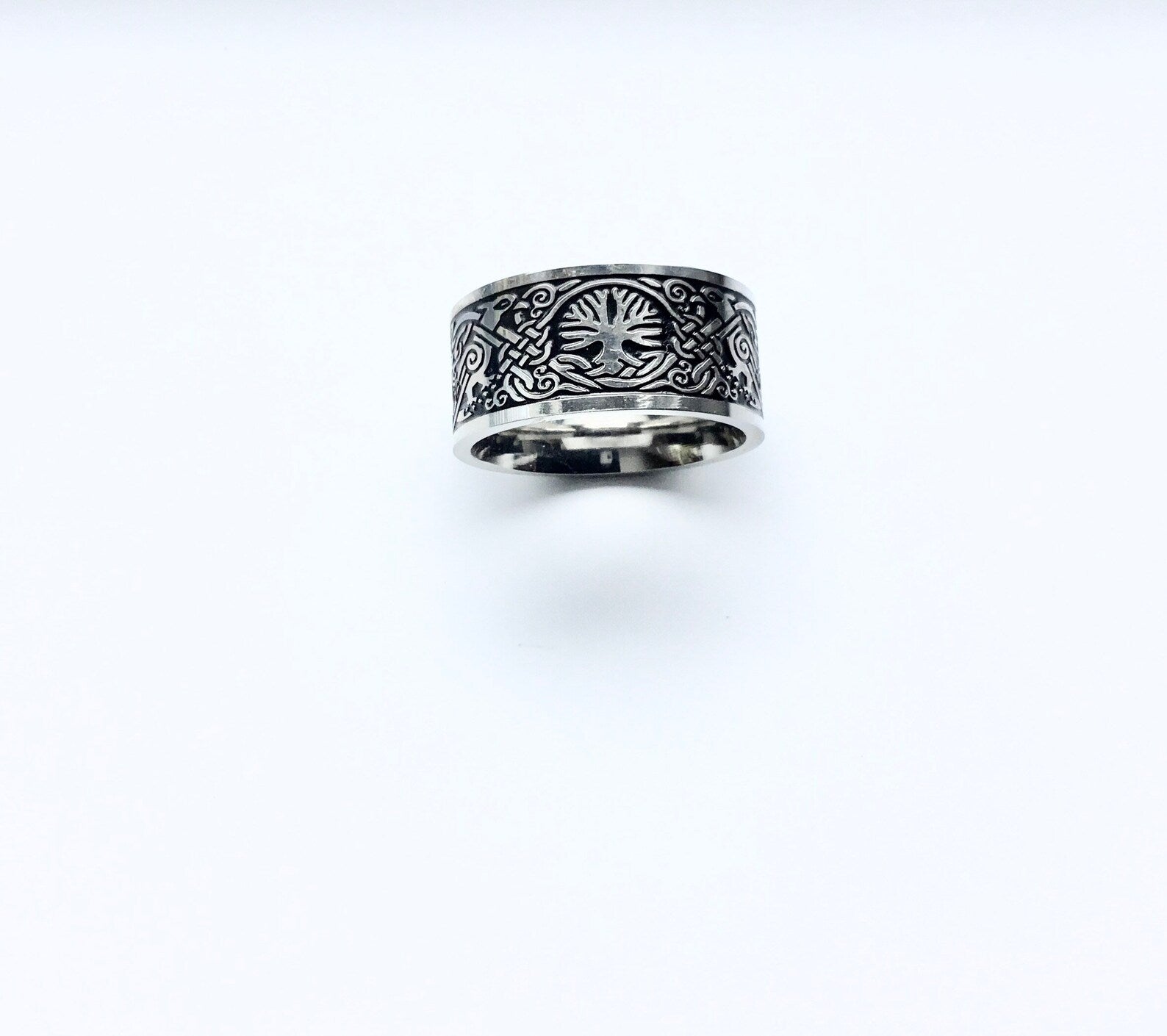 Stainless Steel Celtic Viking Tree of Life Ring