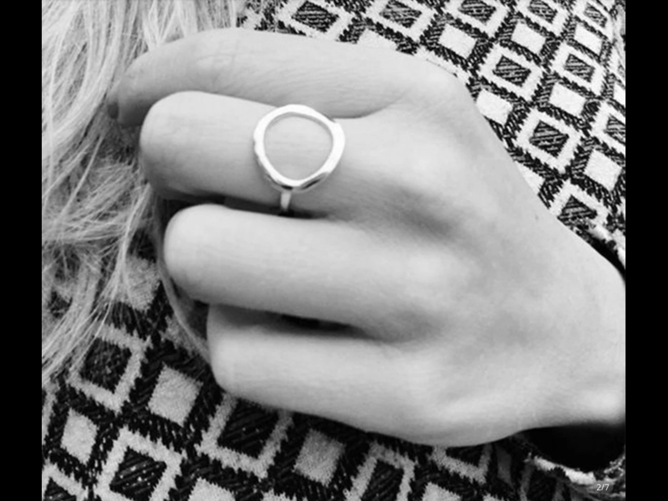 Minimalist ring in silver and gold stainless steel