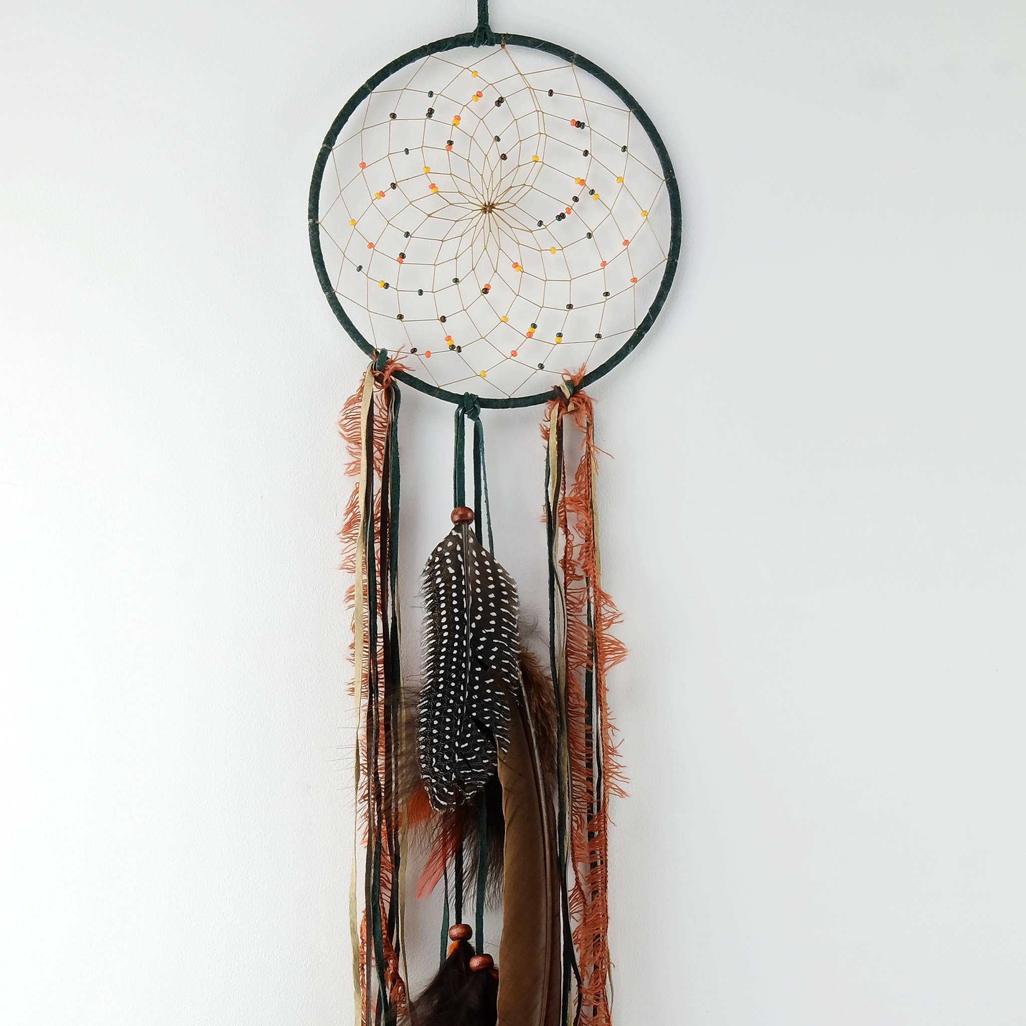 Capteur de rêves vert d'automne de 6 pouces