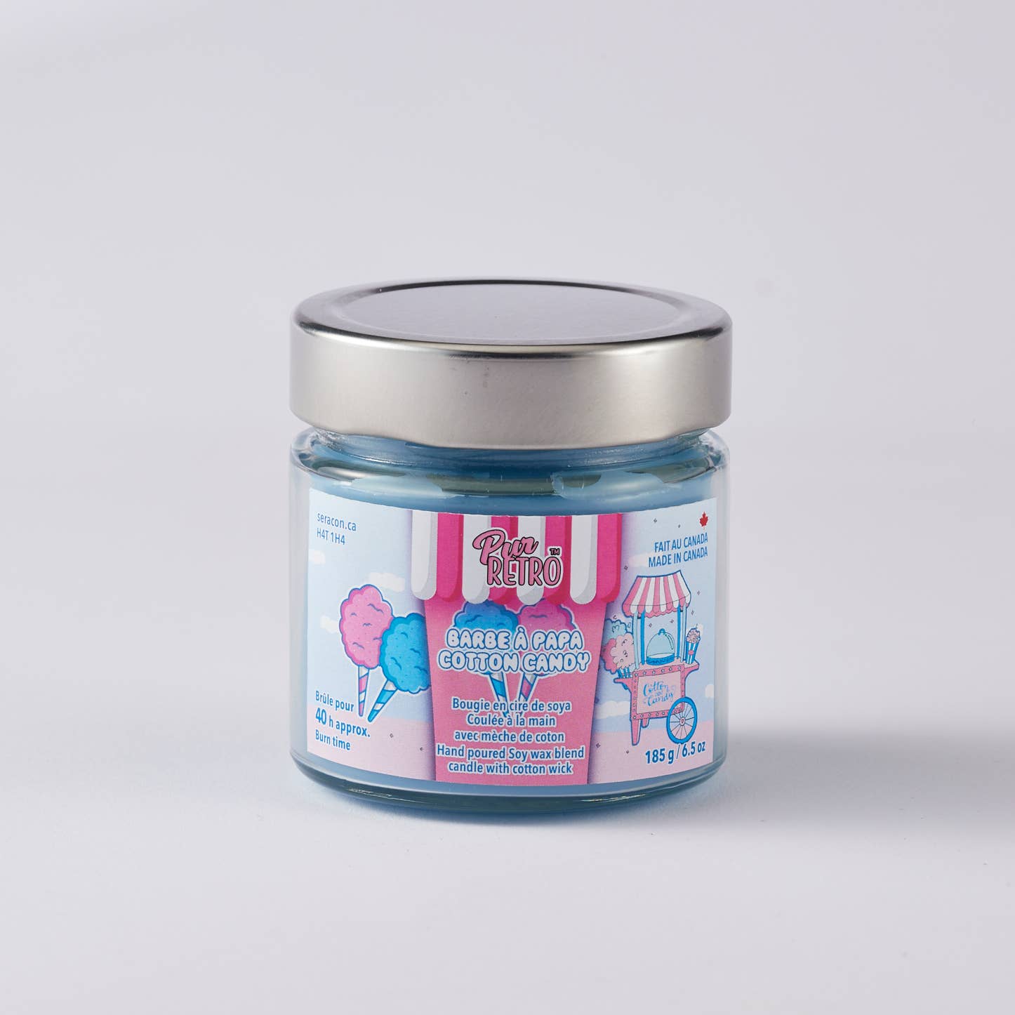 Bougie en pot Cotton Candy — Sweet Nostalgia in a Jar