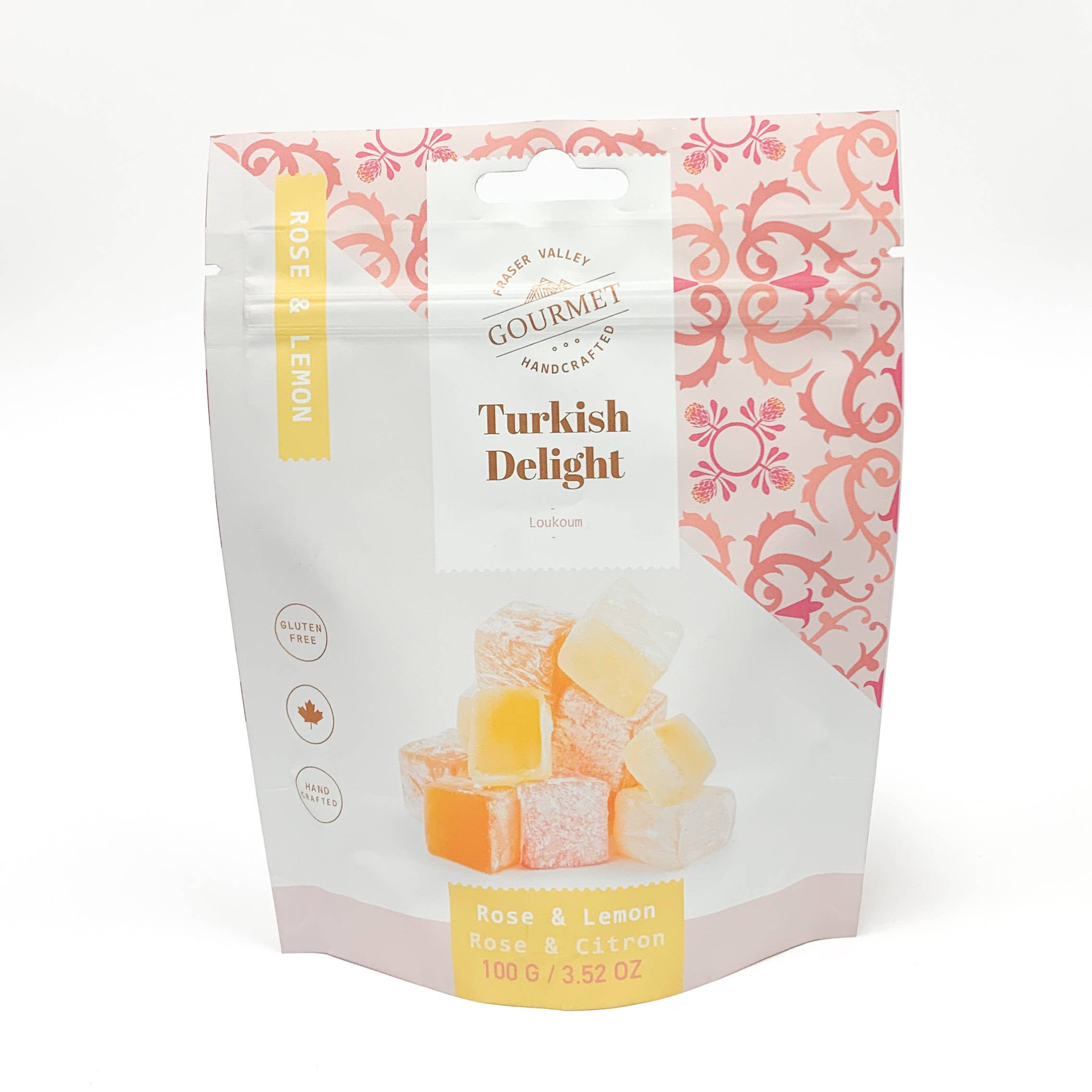 Sachet de 100 g Turkish Delight à saveur de rose et de citron