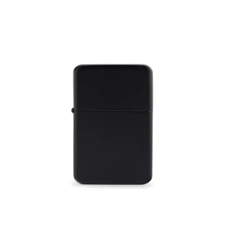 Briquet classique en métal anti-vent - couleur unie: Noir