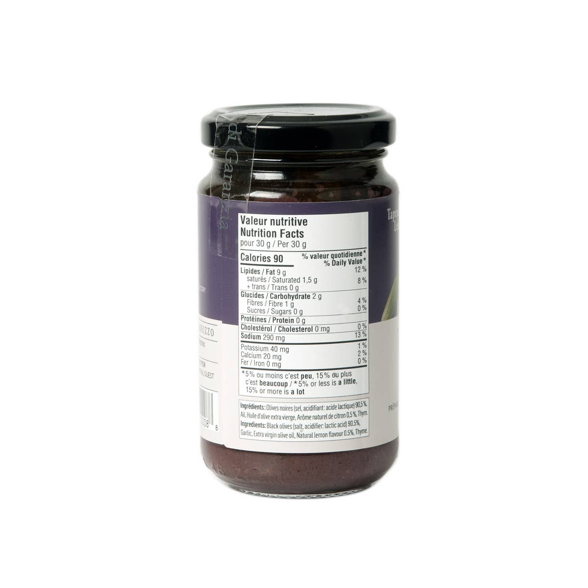 Tapenade au citron et aux olives noires