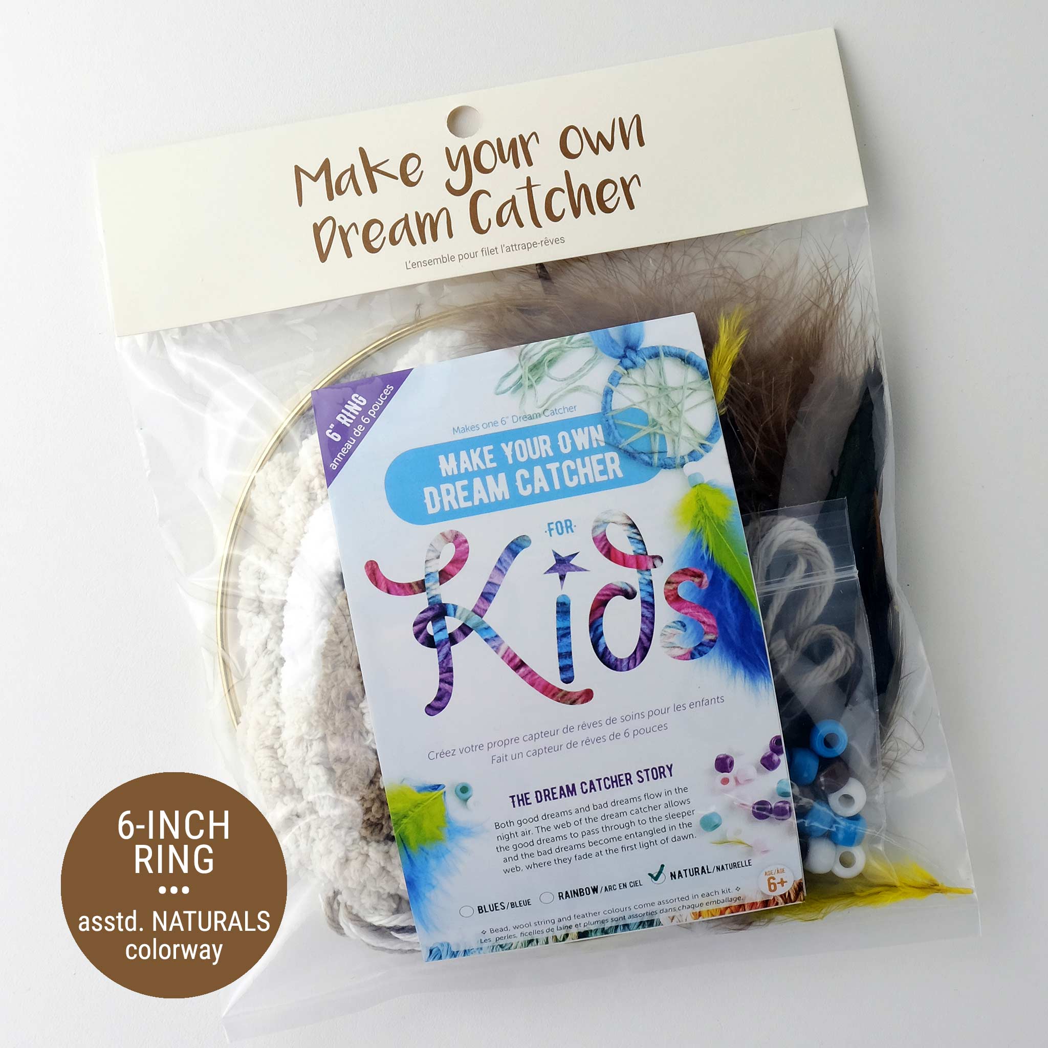Kits Dream Catcher 6 pouces pour enfants: Arc-en-ciel