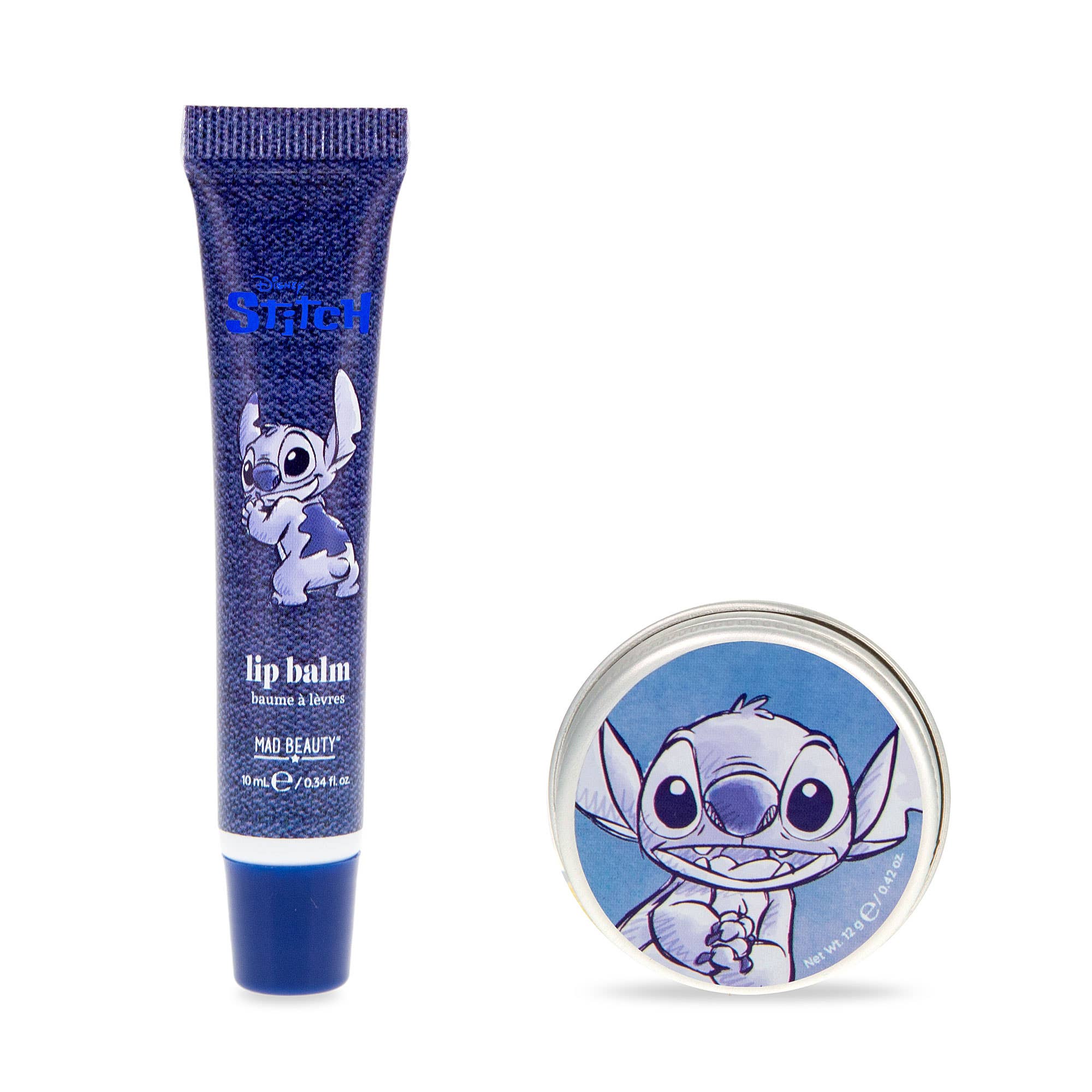Duo de baumes à lèvres en jean Disney Stitch de Mad Beauty