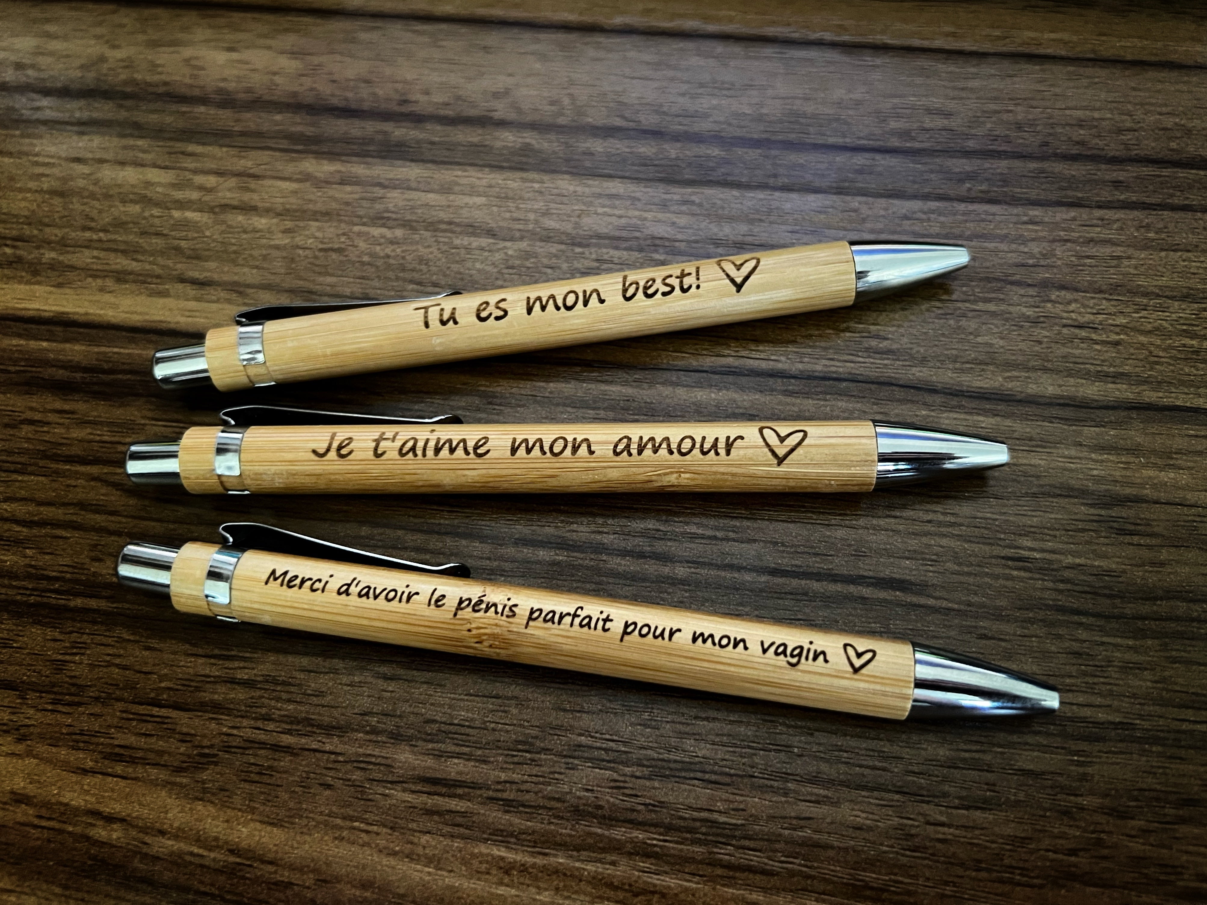Personalized bamboo pencils
