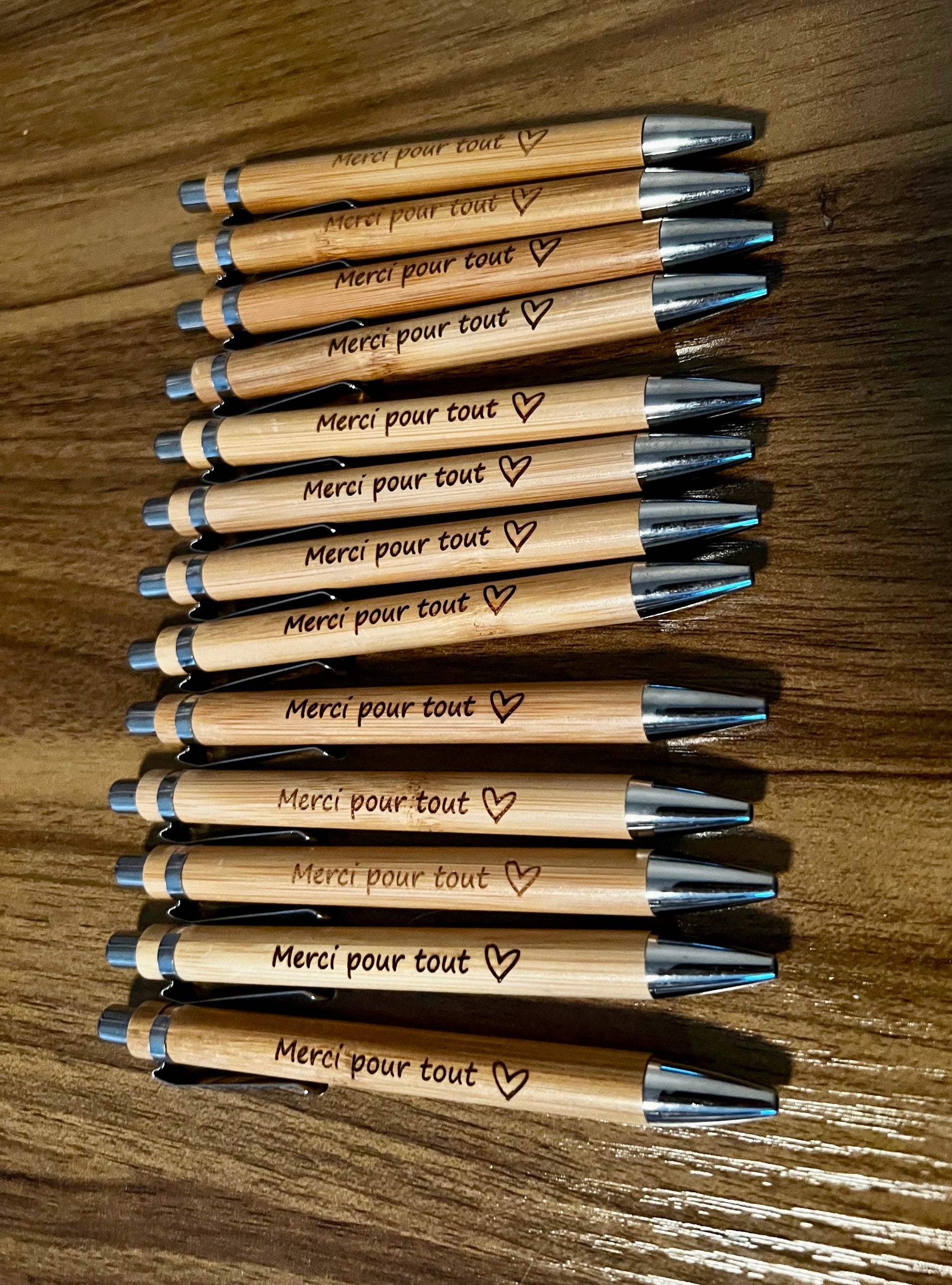 Personalized bamboo pencils