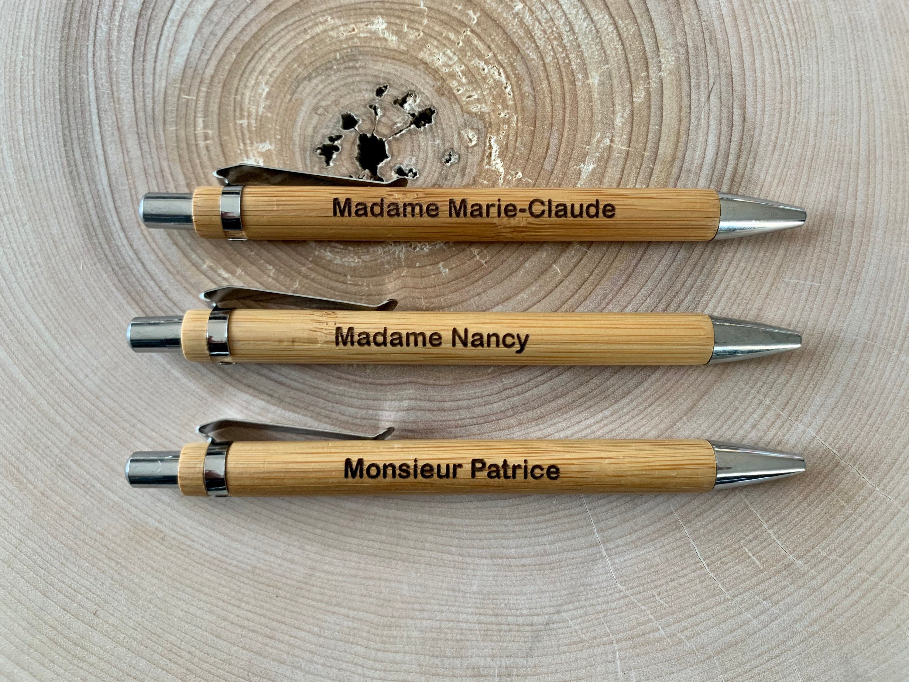 Personalized bamboo pencils