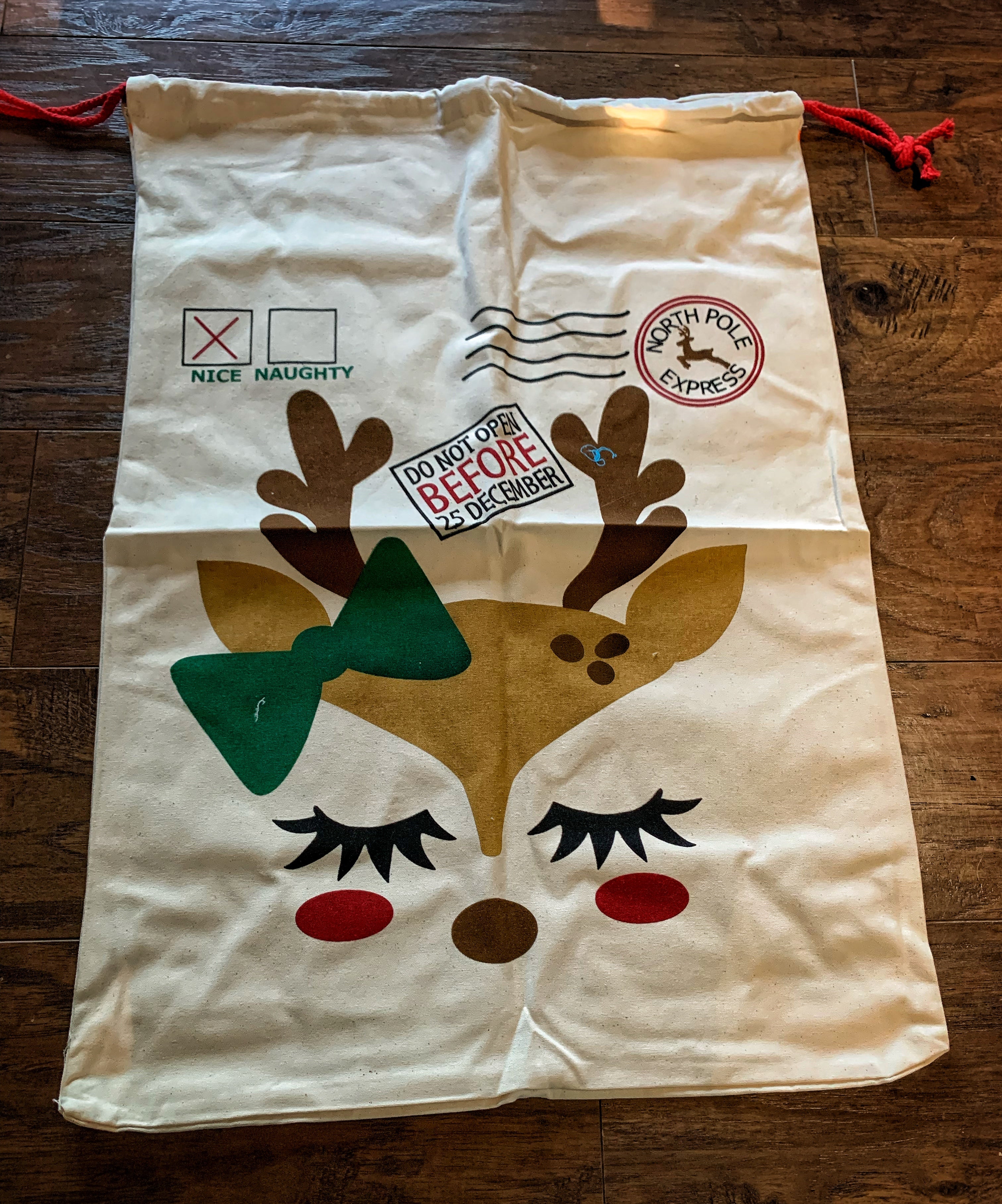 Sac de noël personnalisé