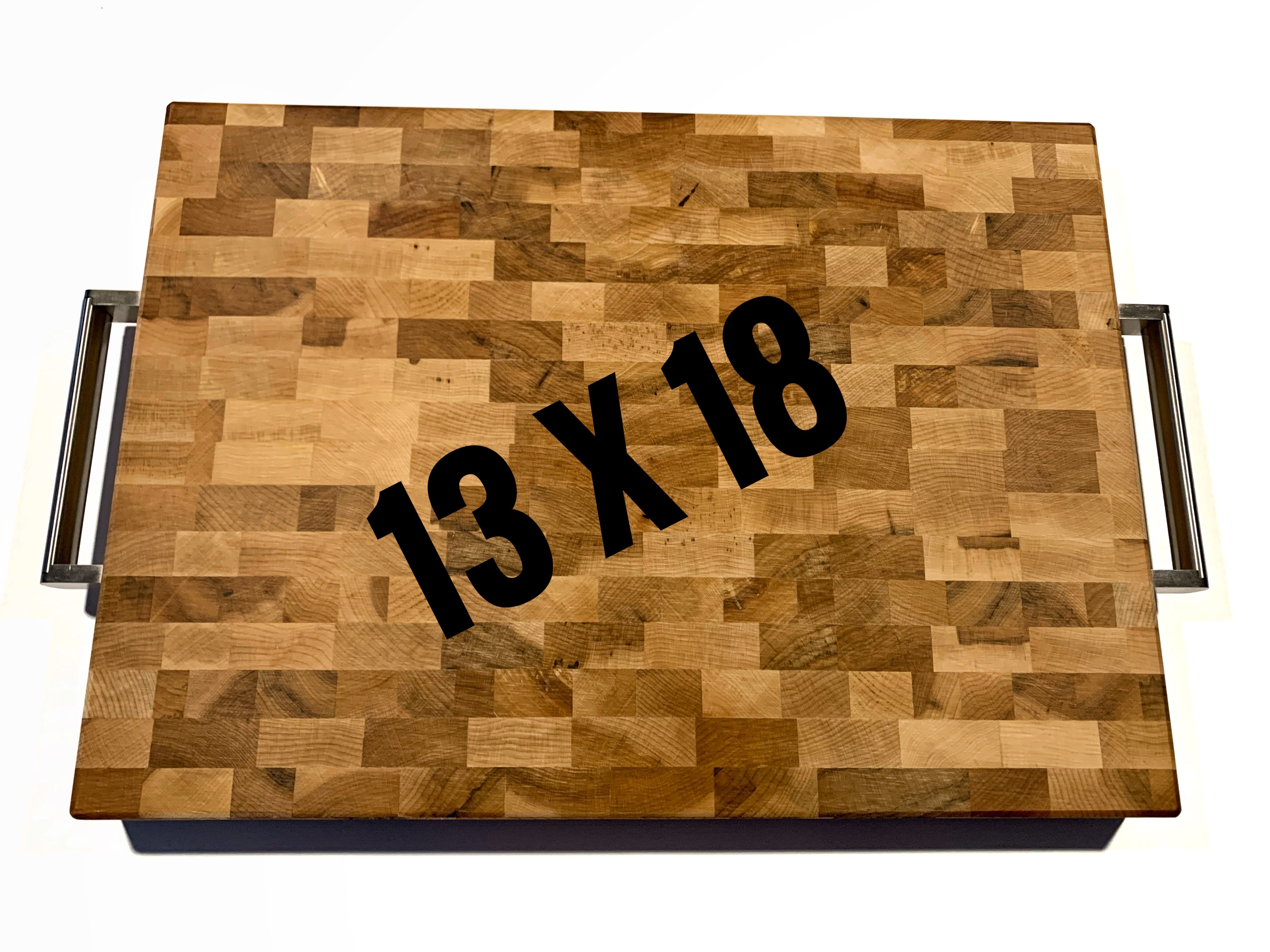 Butcher block with handle