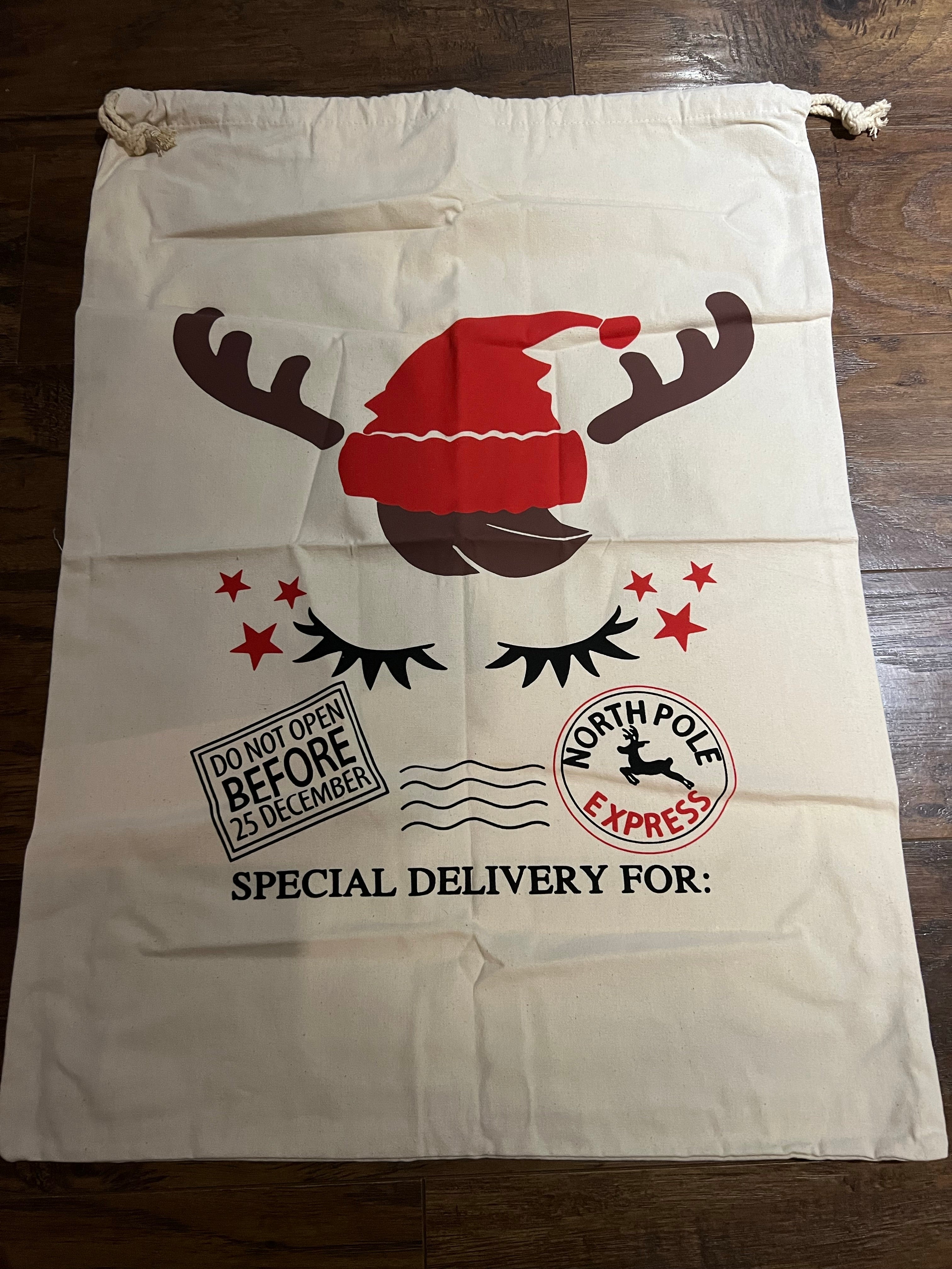 Sac de noël personnalisé