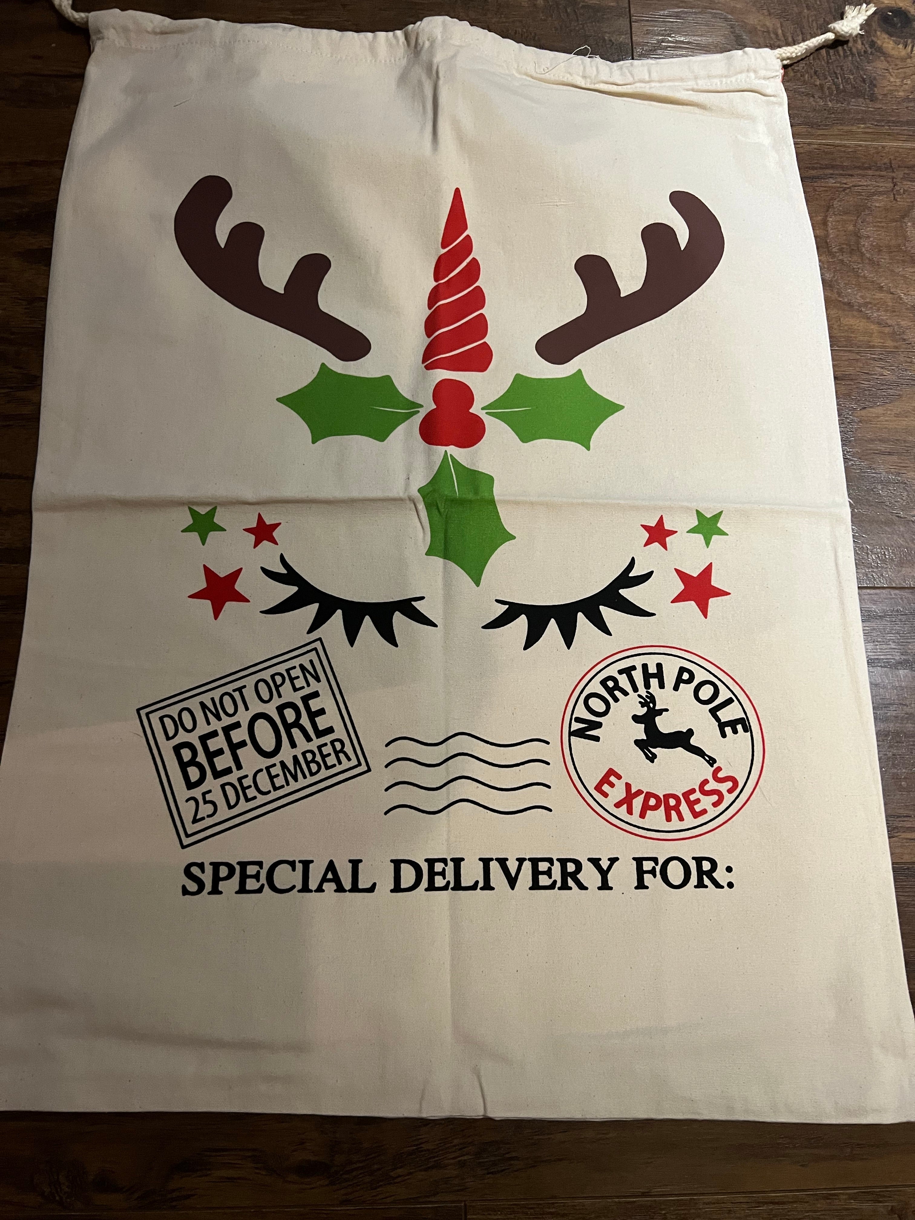 Sac de noël personnalisé