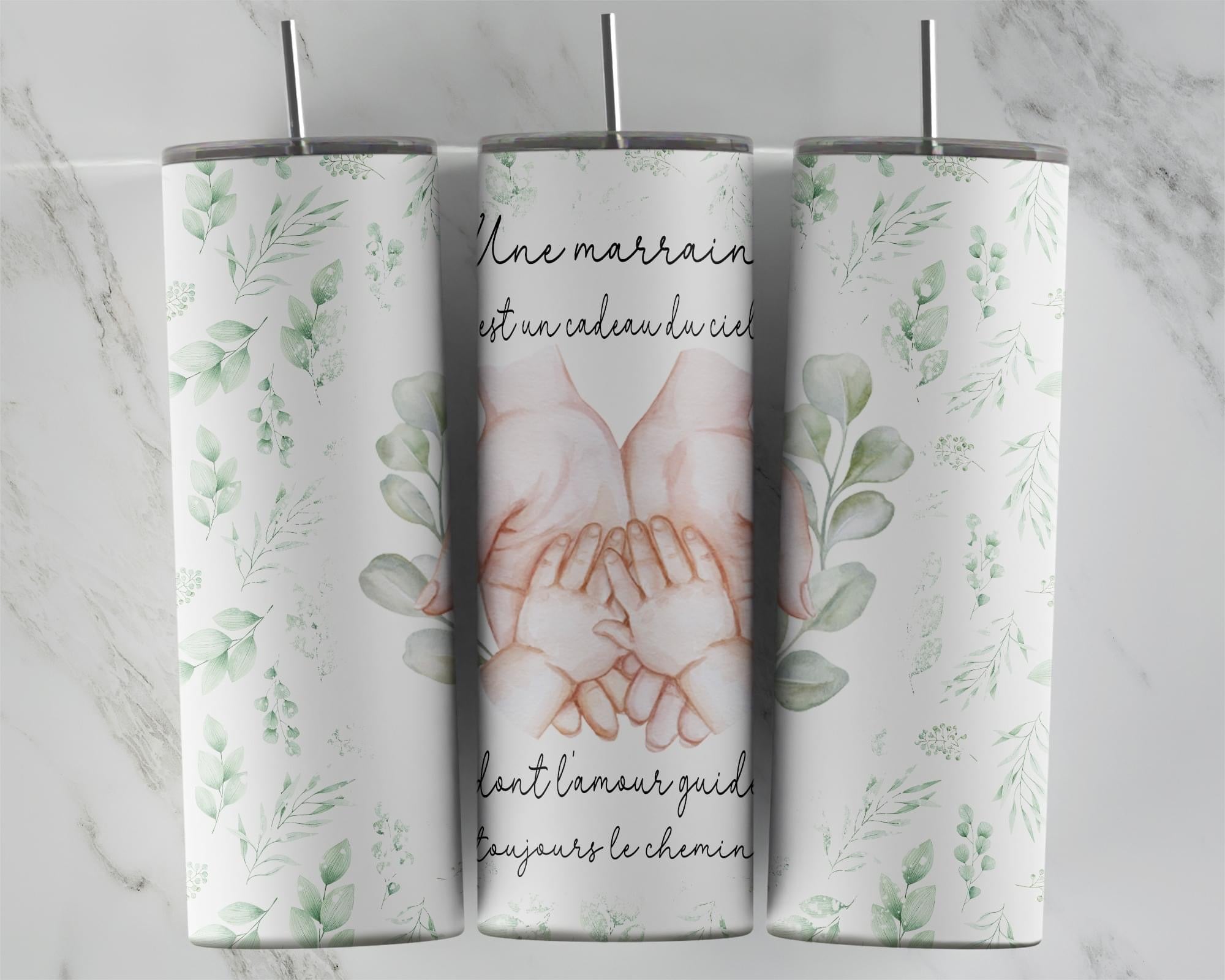 Bouteille / tasse marraine