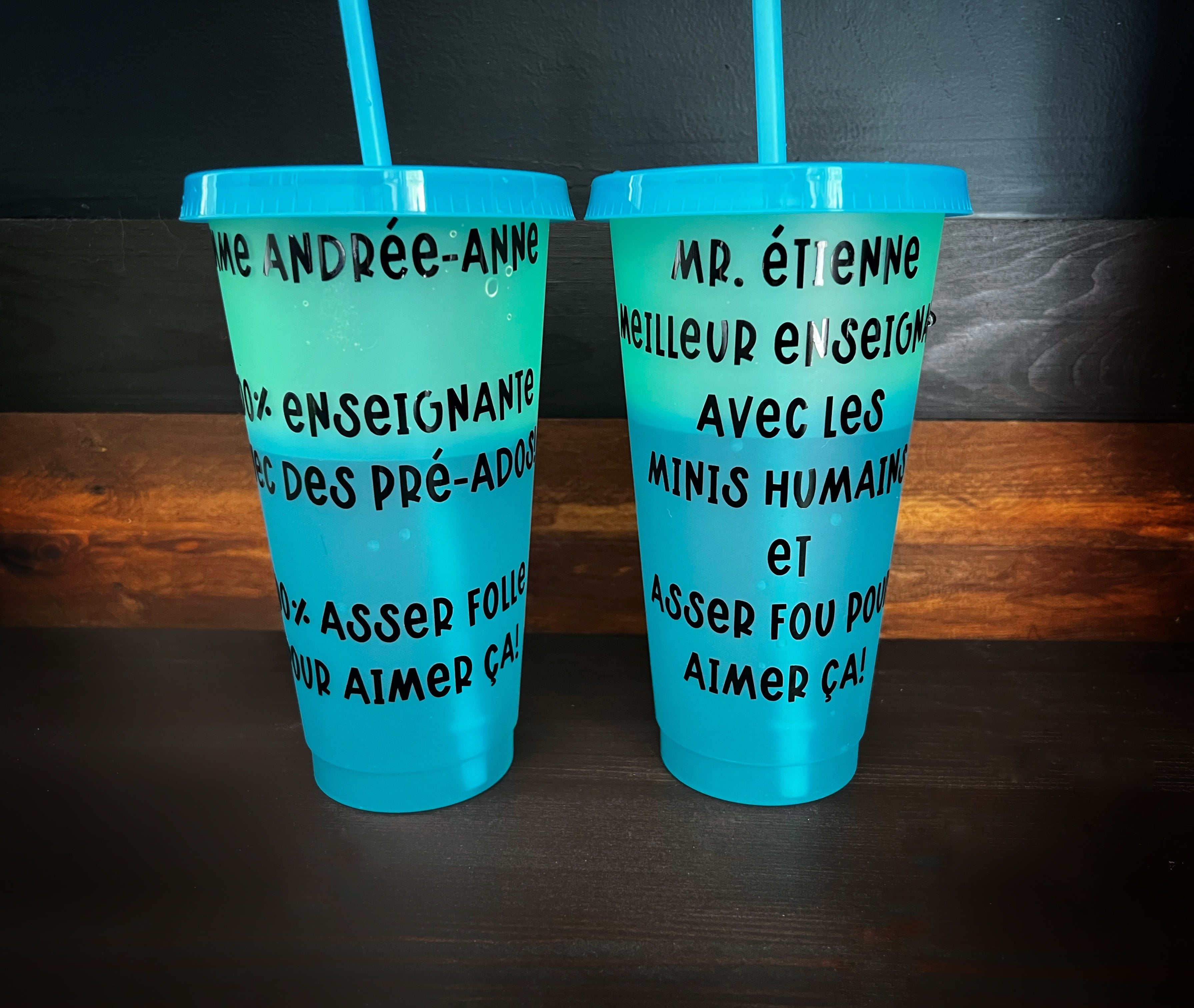 Verres qui change de couleur