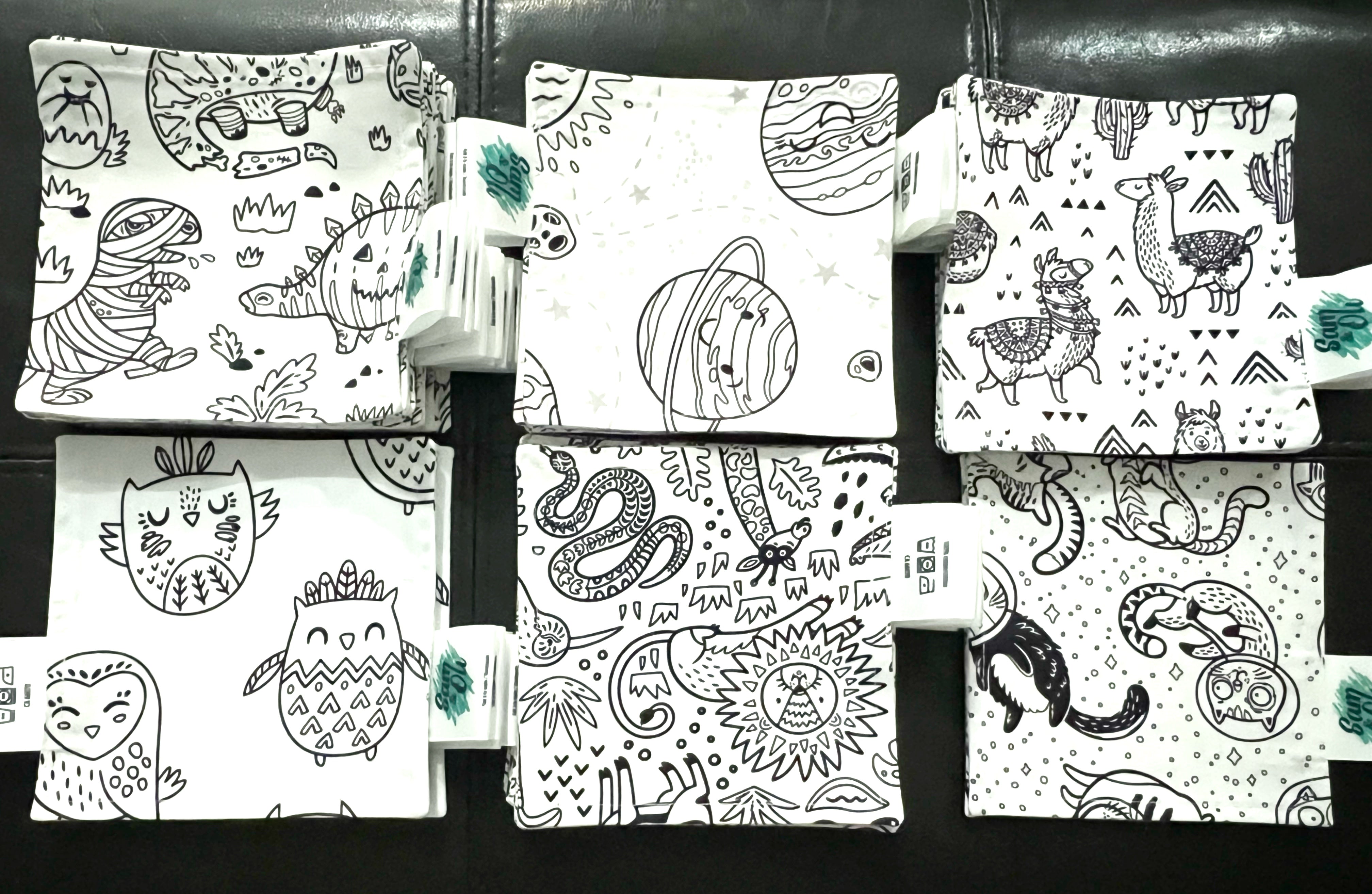 Napperons à colorier lavable