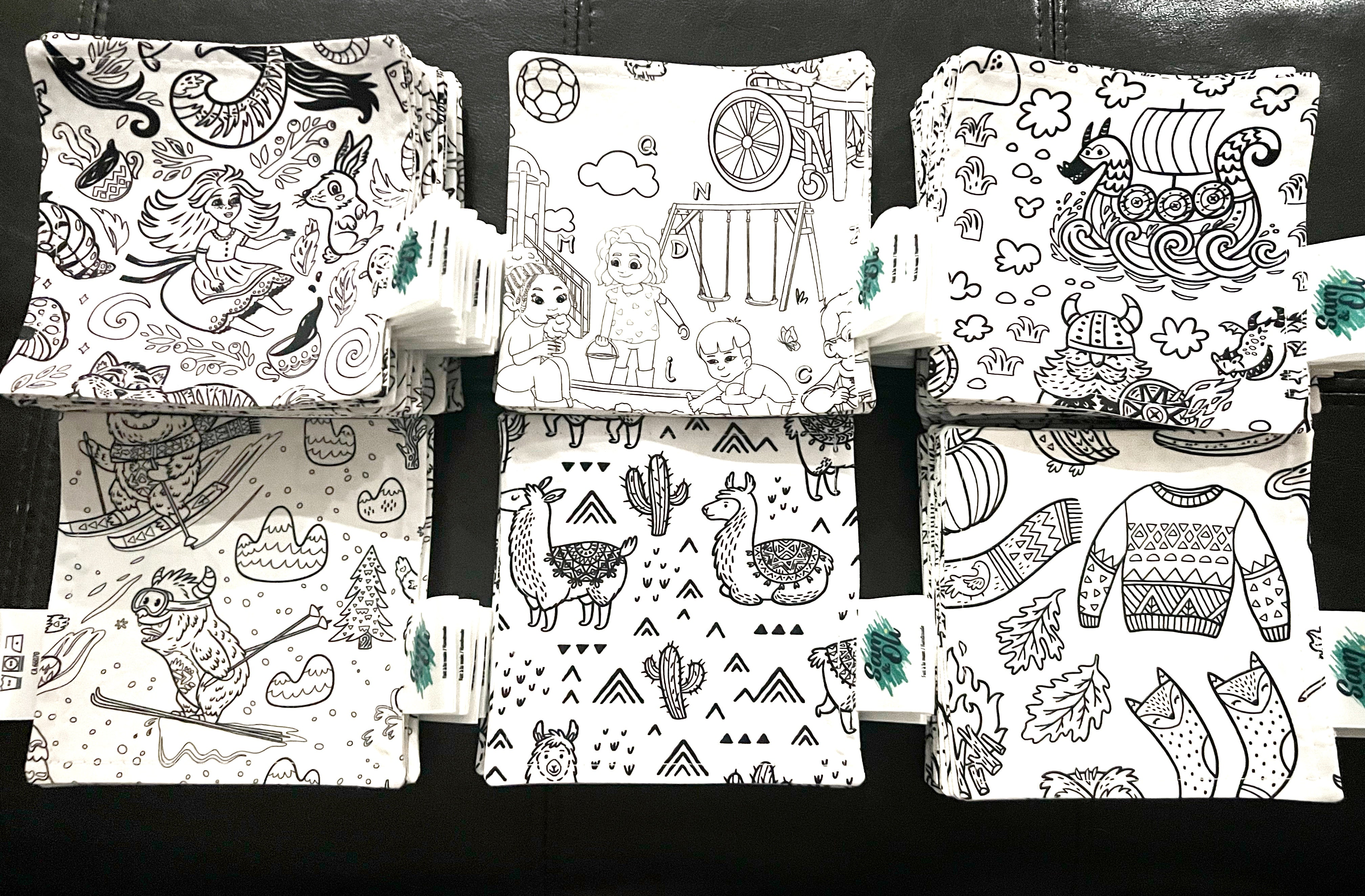 Napperons à colorier lavable