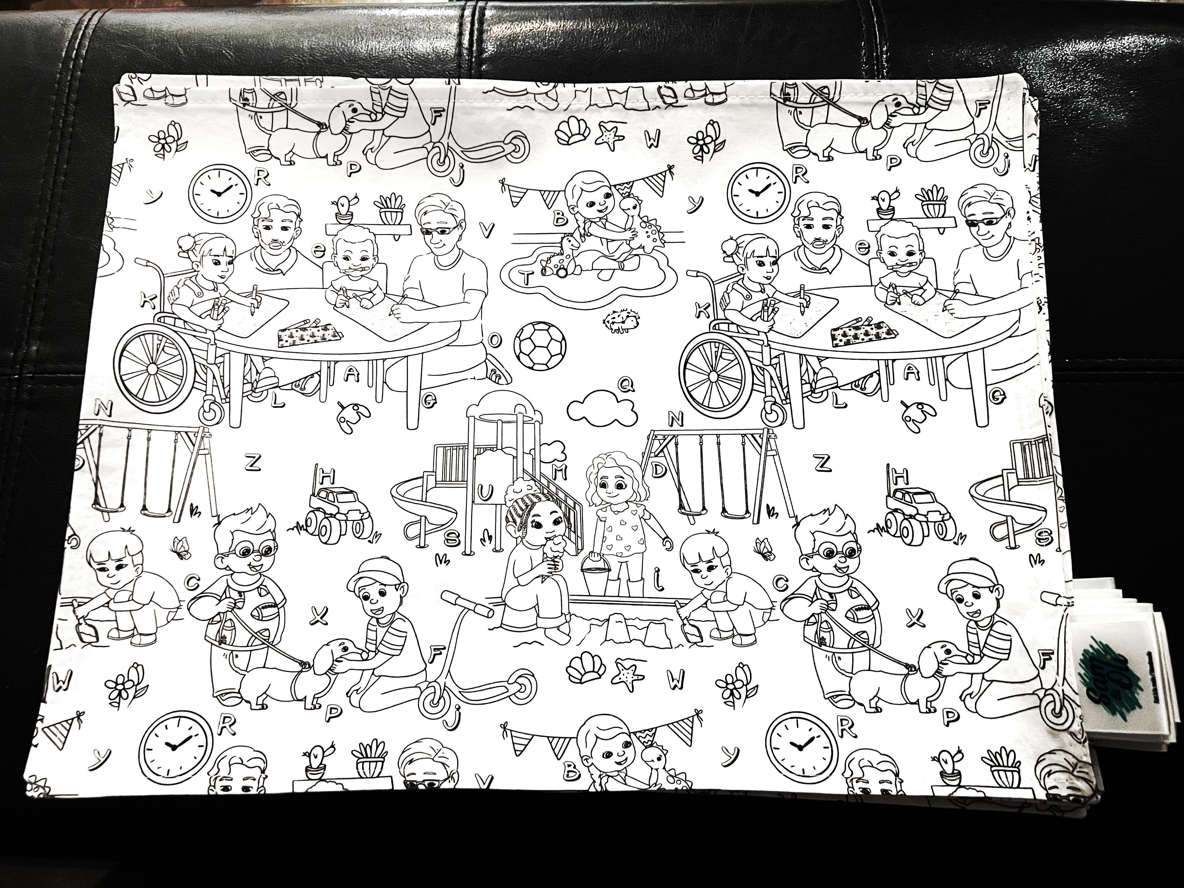 Napperons à colorier lavable