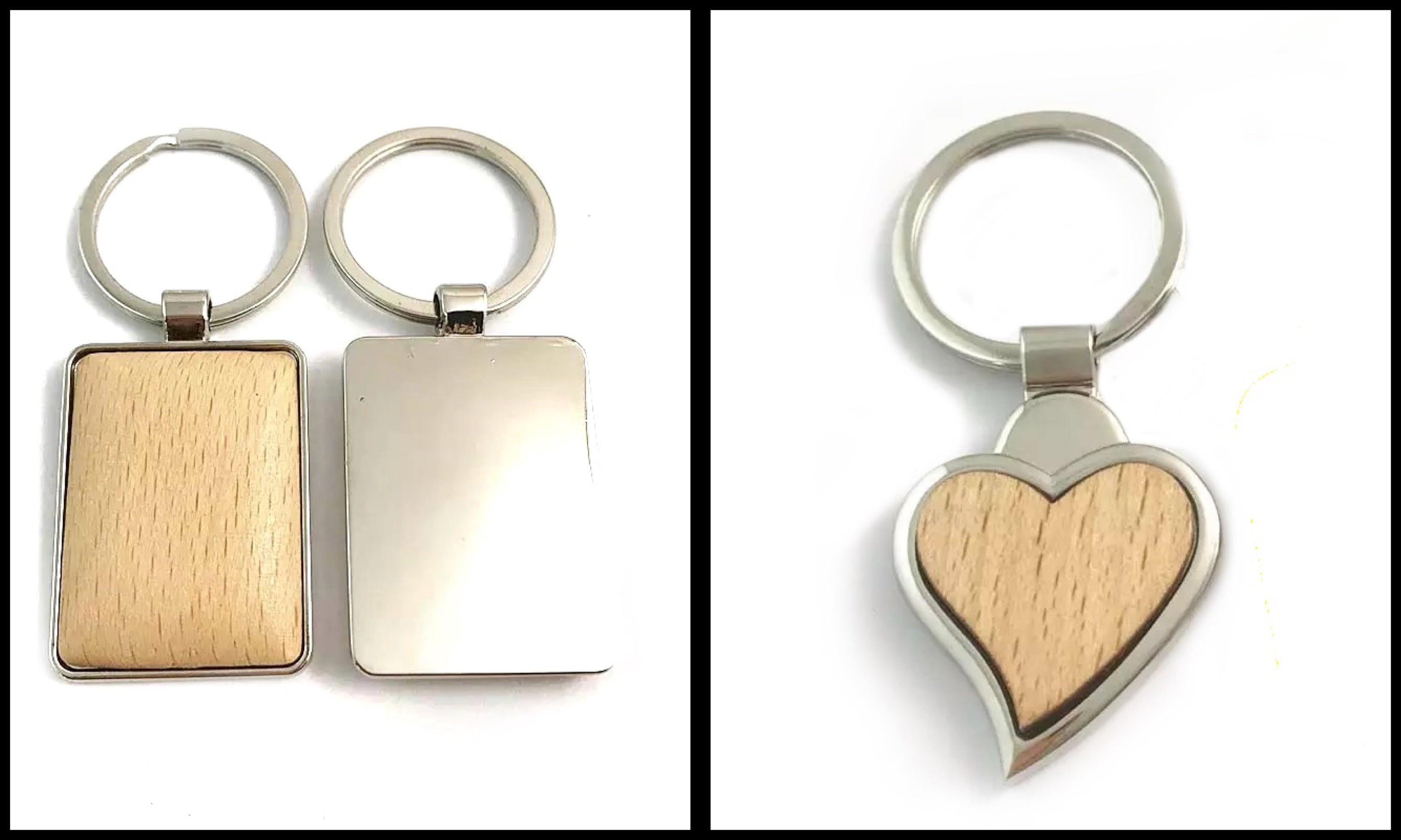 Porte-clés stainless et bois