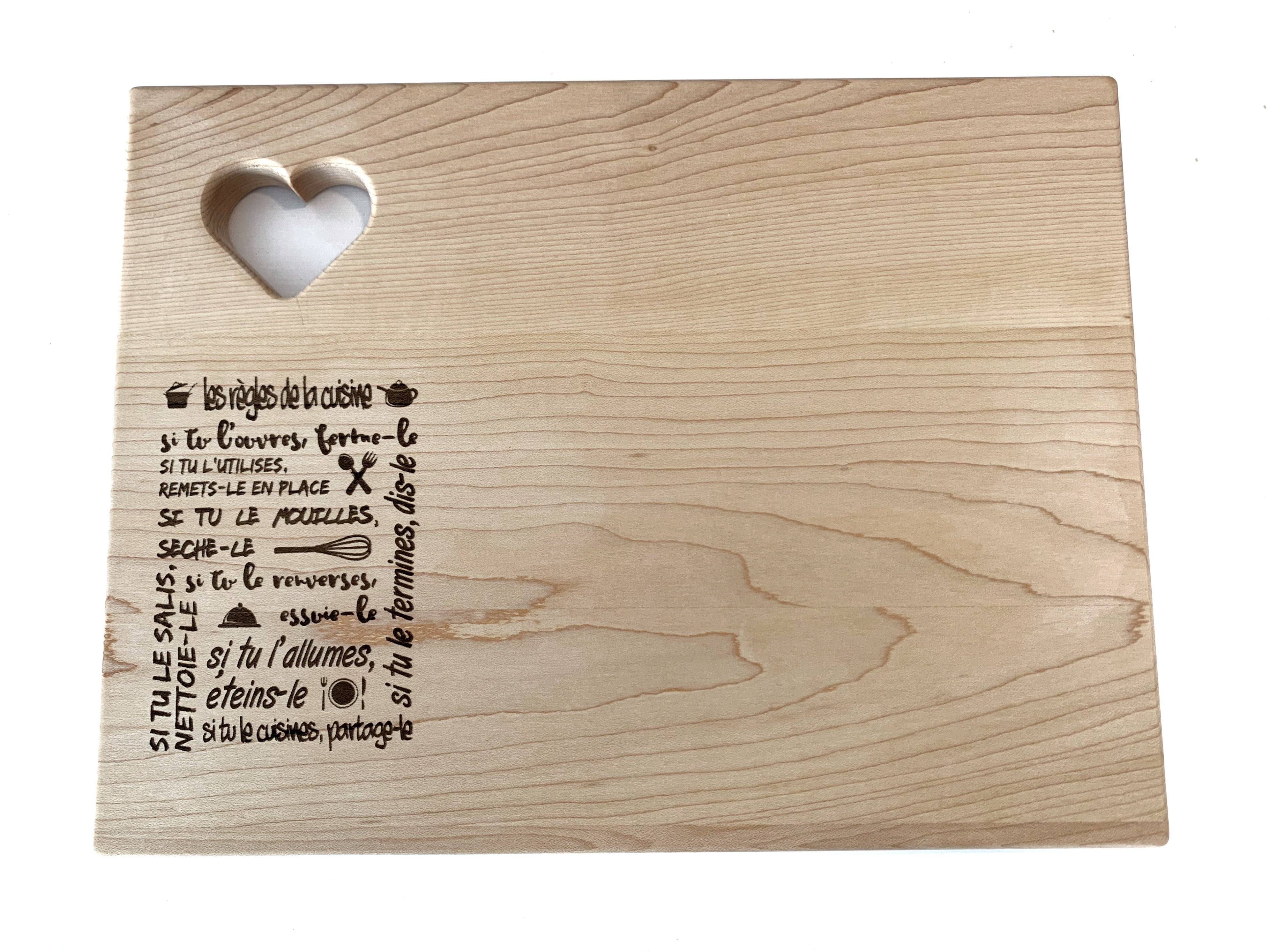 Board with heart