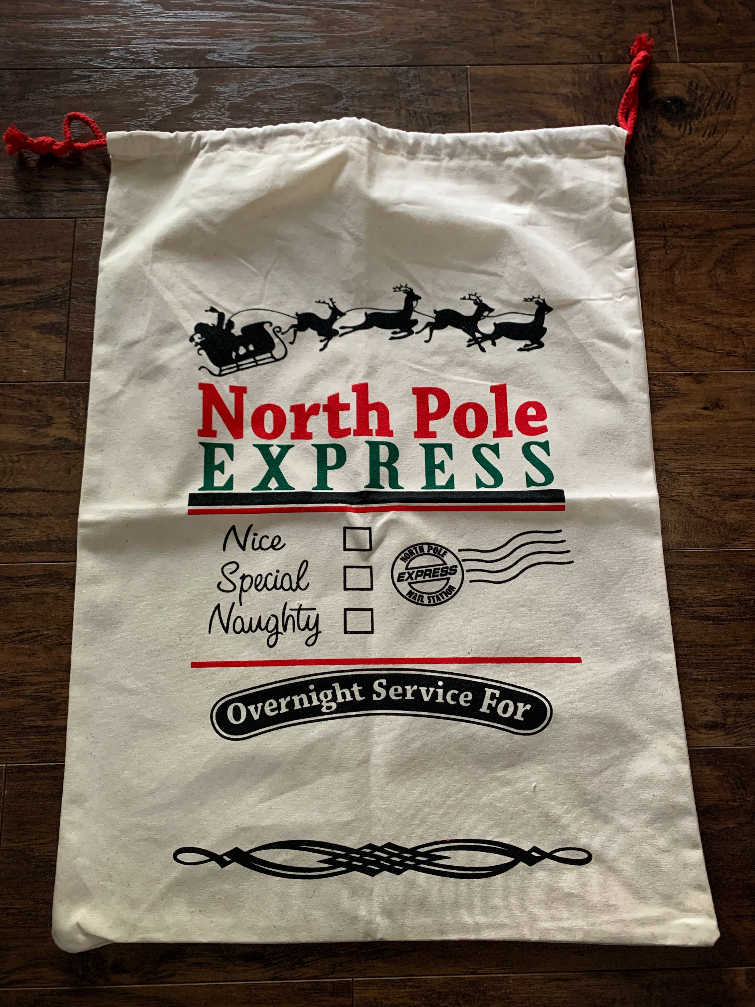 Sac de noël personnalisé