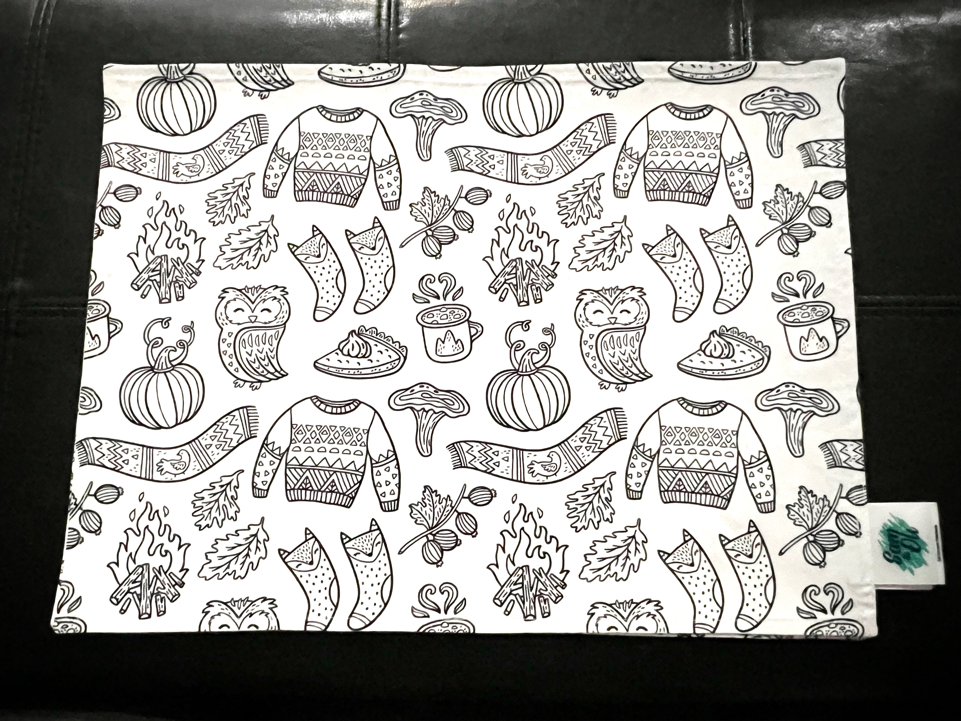 Napperons à colorier lavable