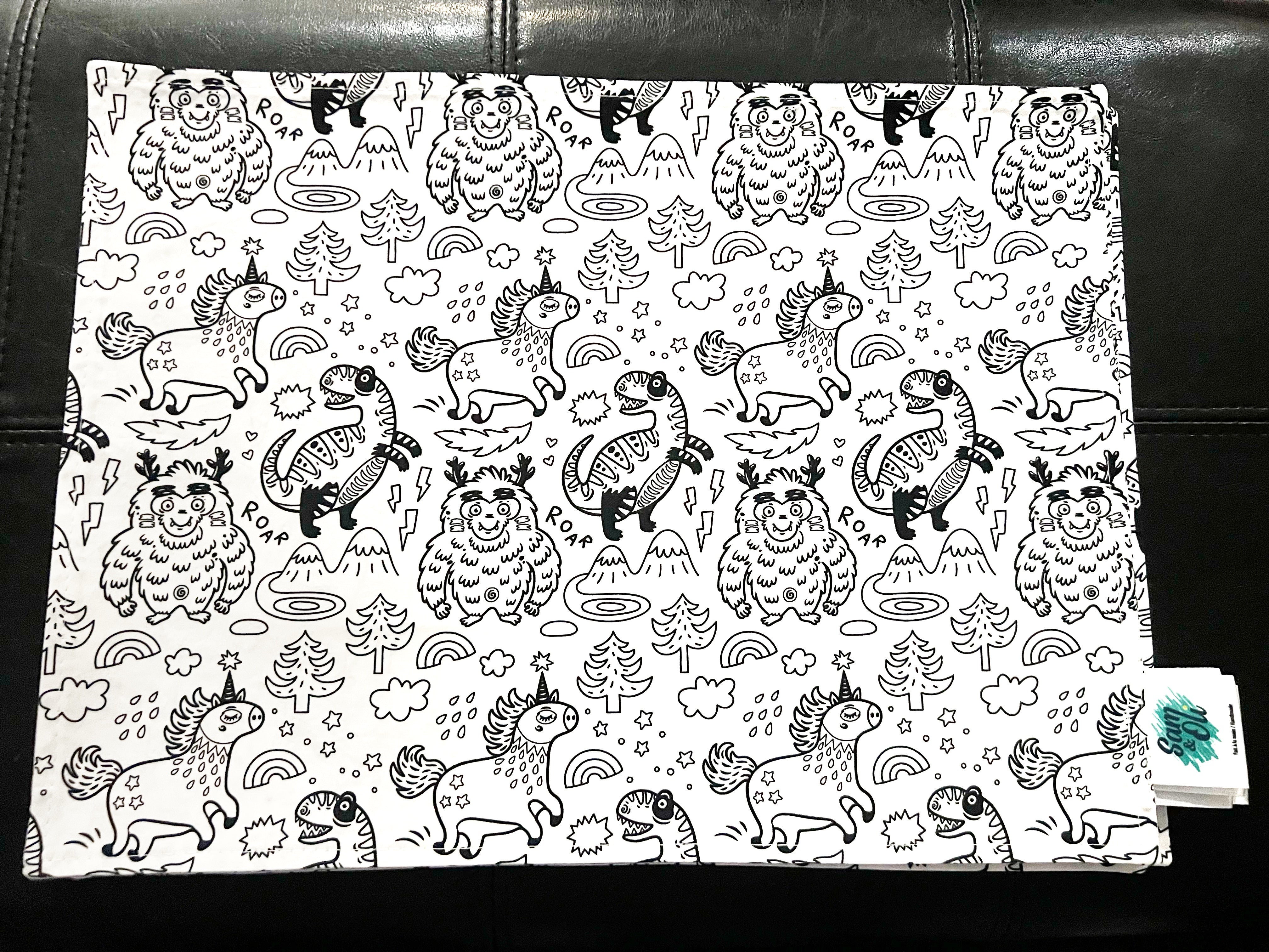 Napperons à colorier lavable