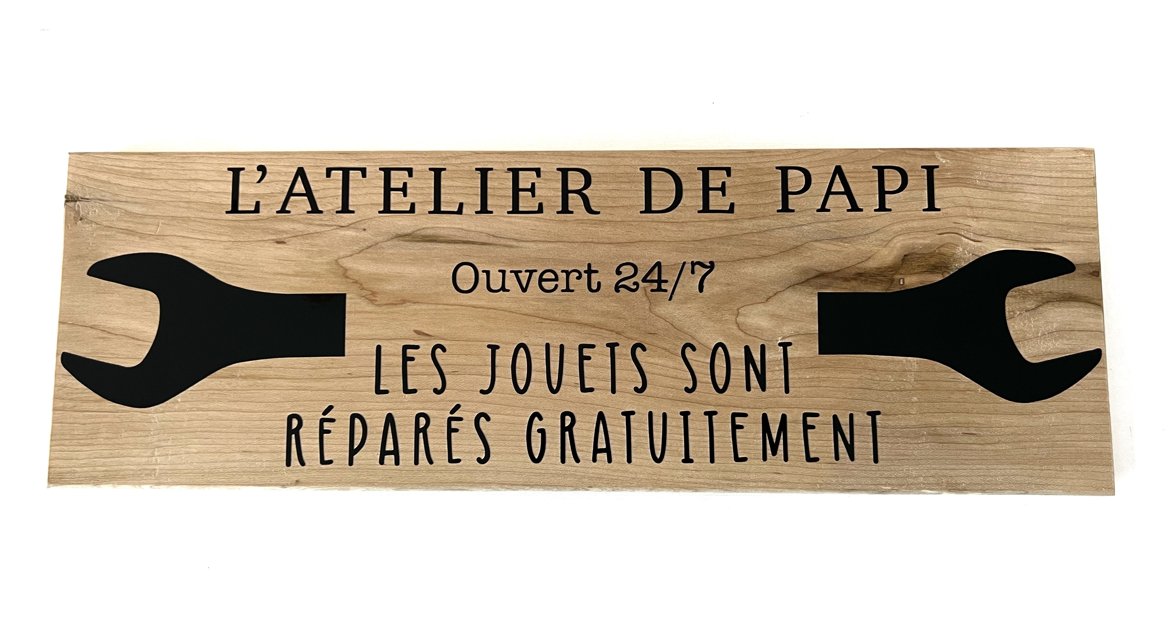 Wooden sign