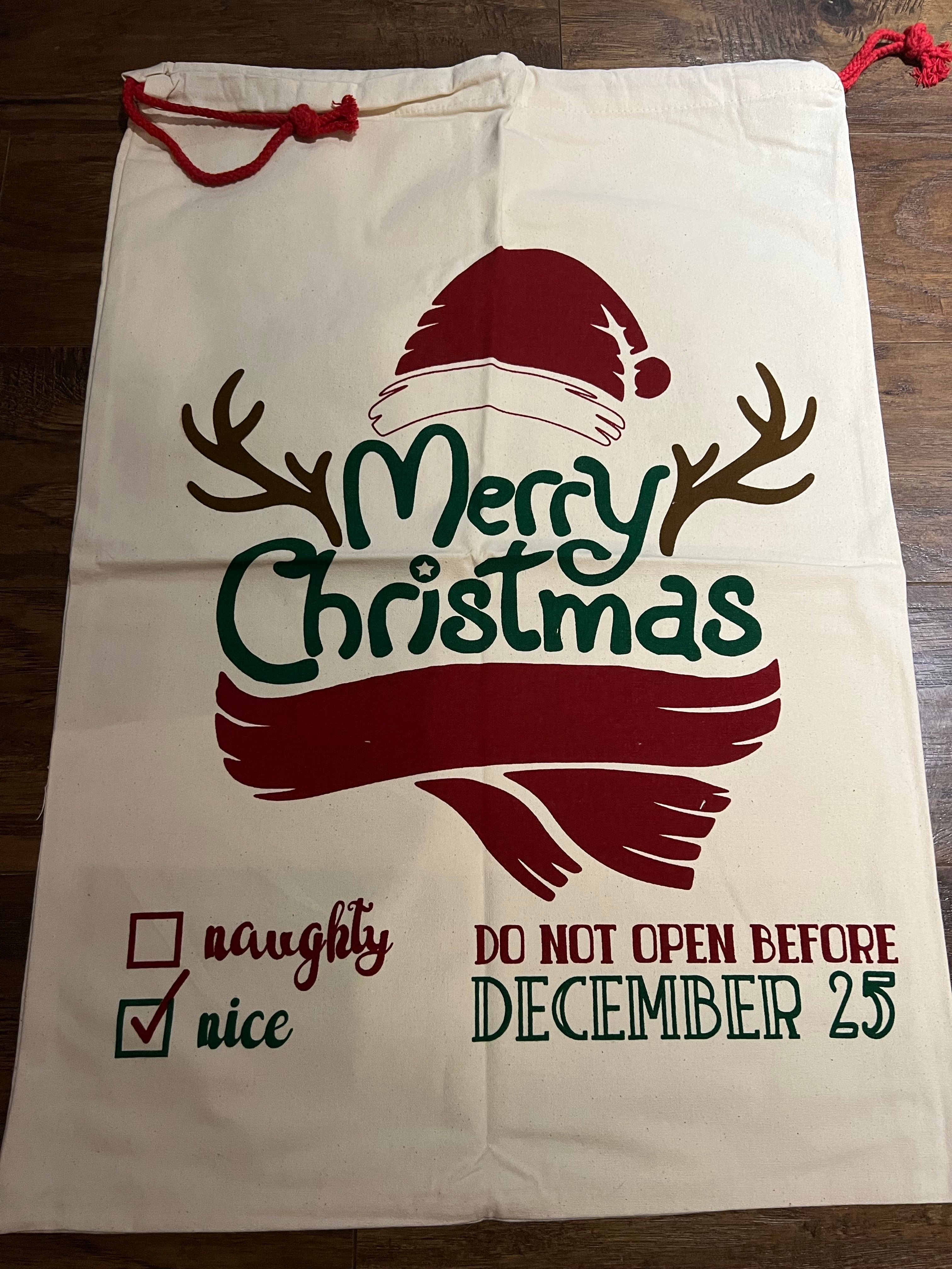 Sac de noël personnalisé