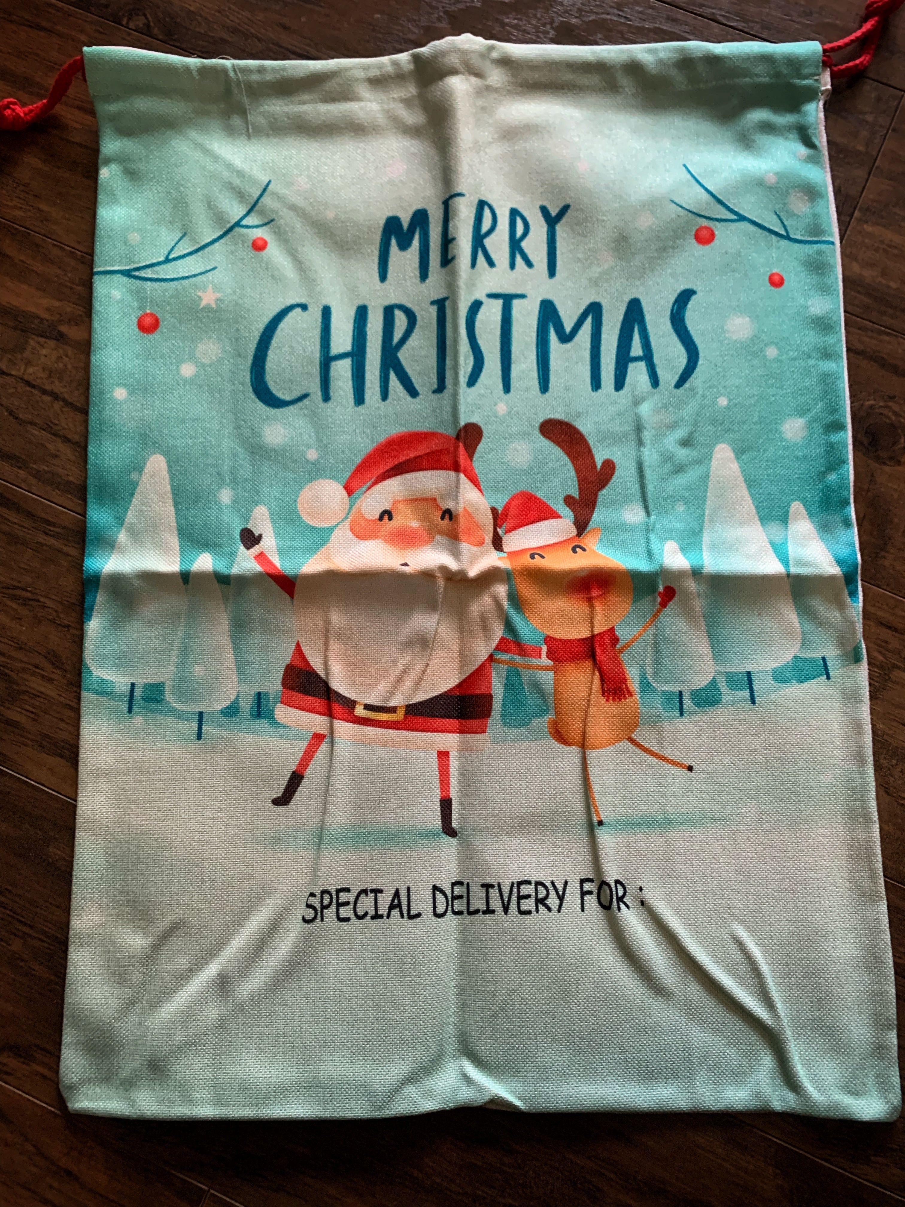 Sac de noël personnalisé