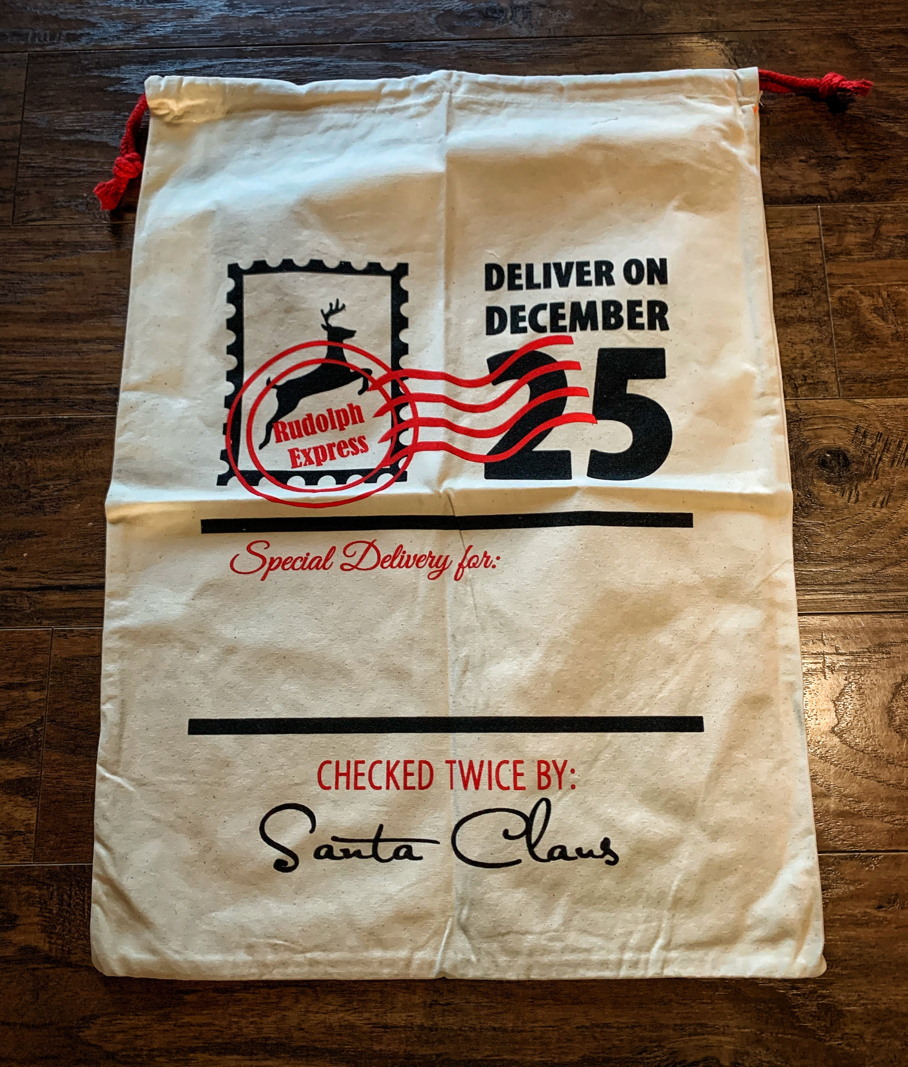 Sac de noël personnalisé