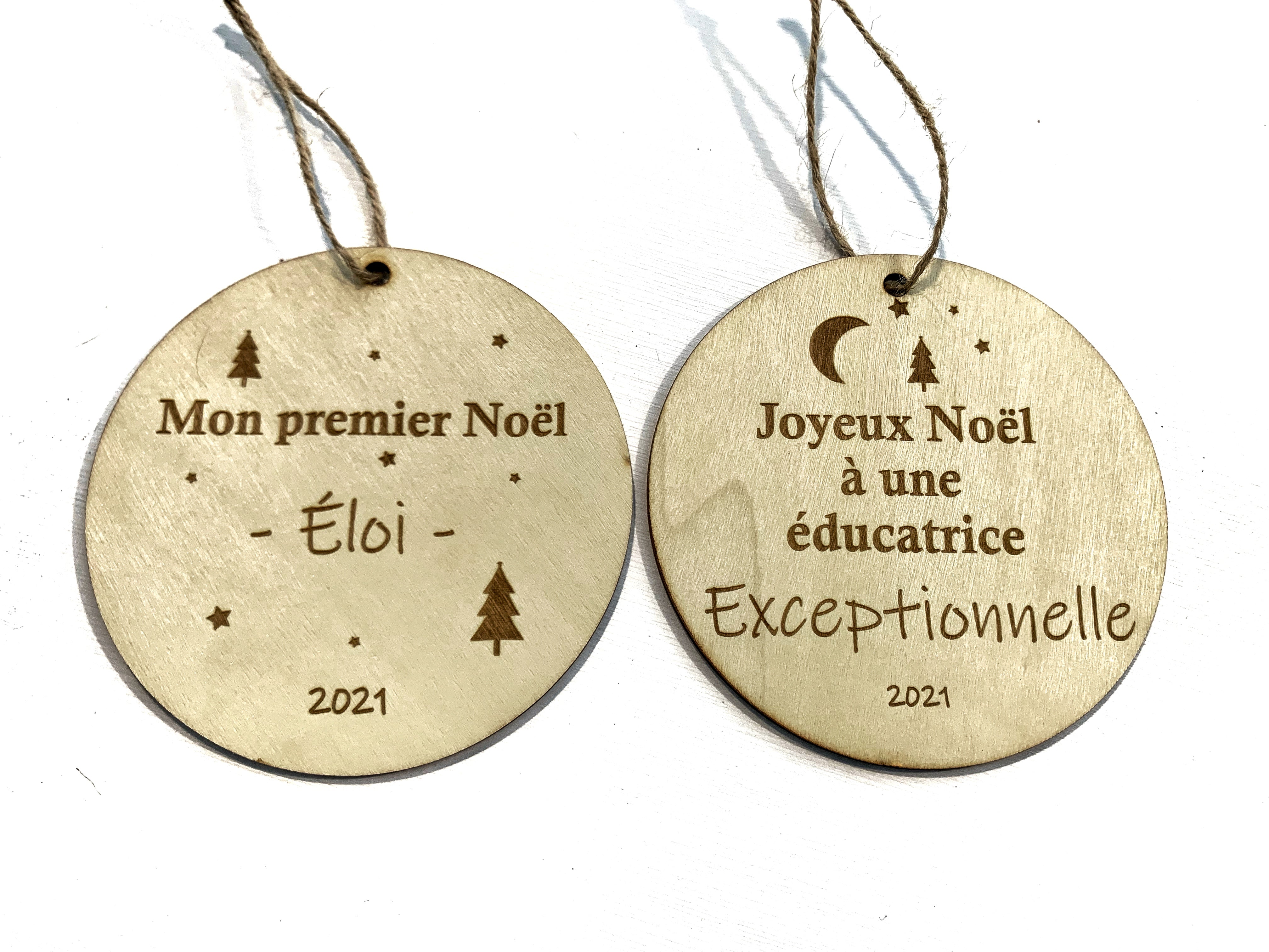 Ornement en bois de Noël