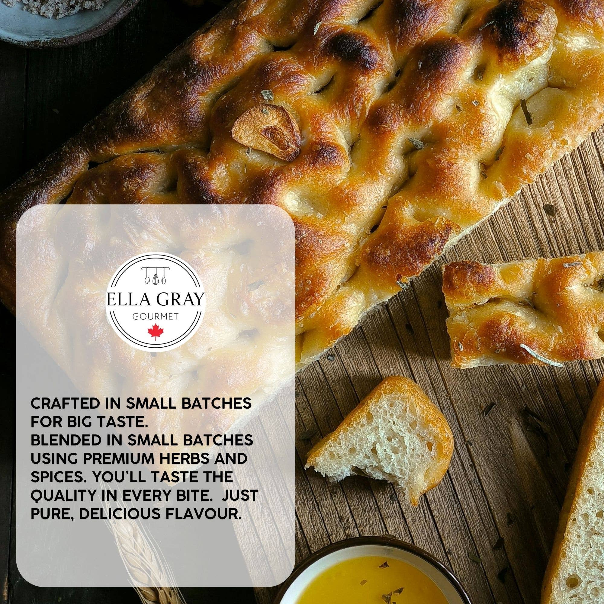 Mélange de focaccia à l'ail et au romarin