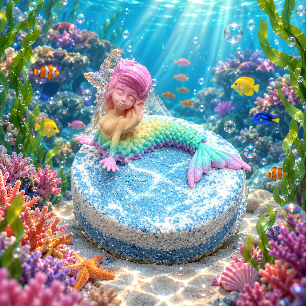 Bombe de bain avec jouet articulé sirène