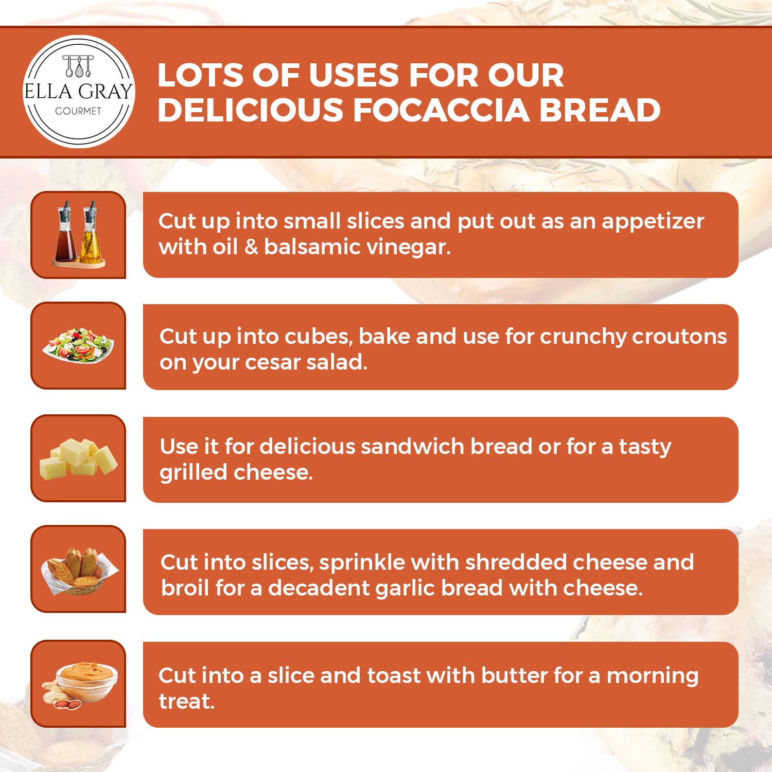 Mélange de focaccia à l'ail et au romarin