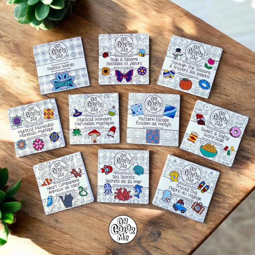 Mini livre de coloriage Mots positifs (FRANÇAIS), petit cadeau d'été