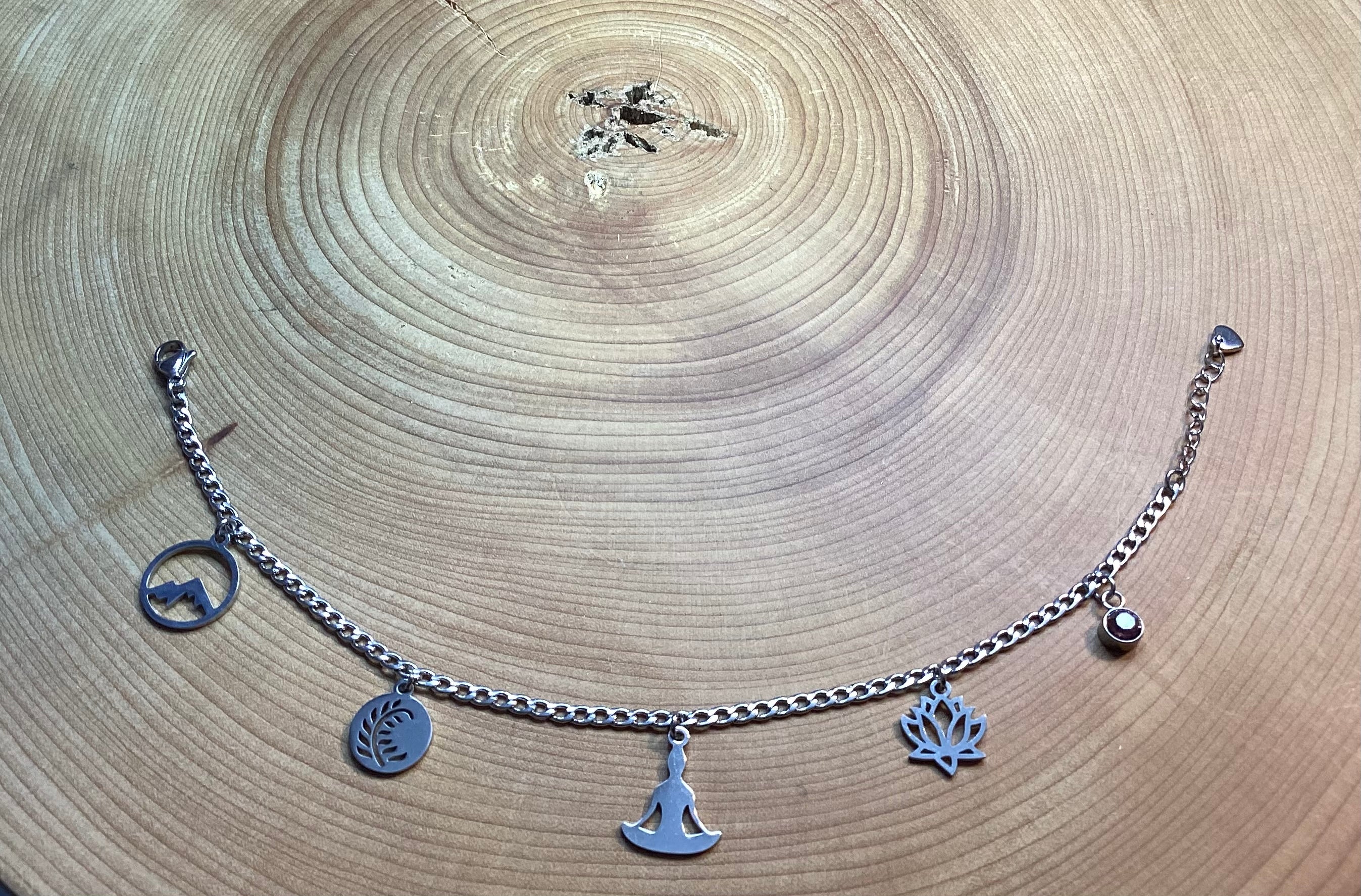 Bracelet en inox avec breloques au choix