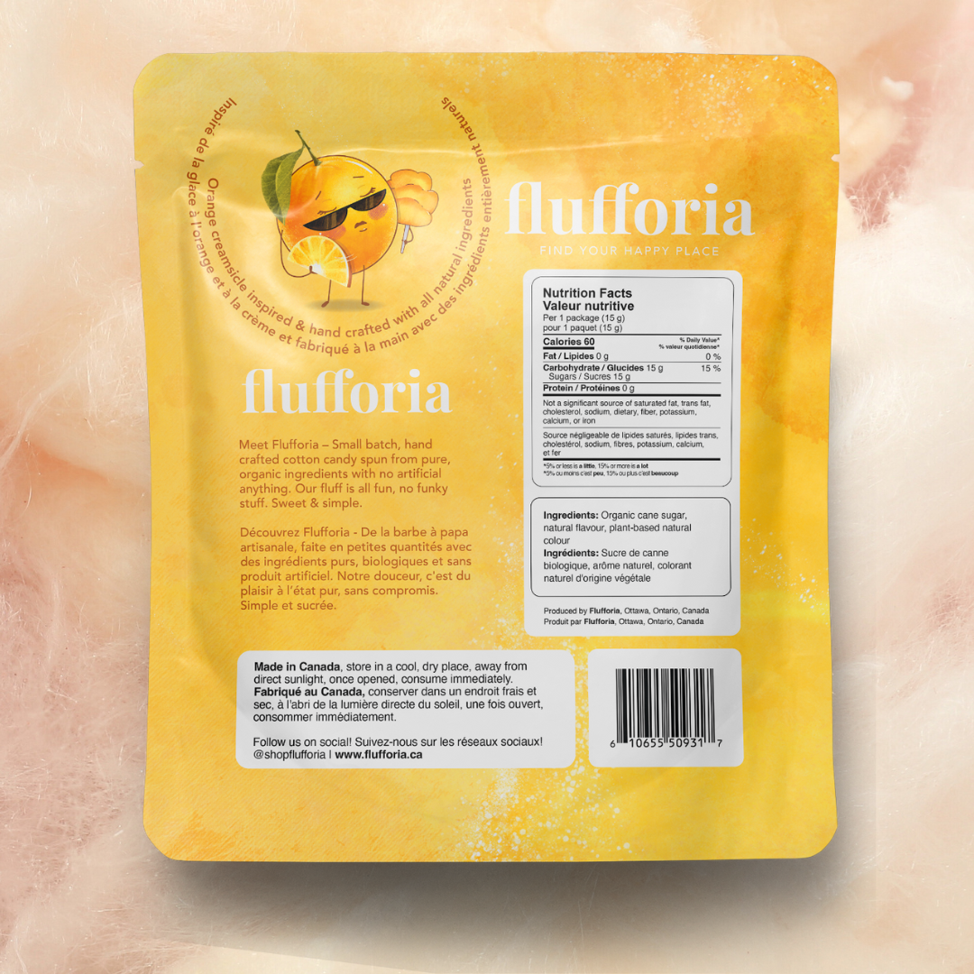 Orangetta | Barbe à Papa à l'Orange Bio | Arômes Naturels