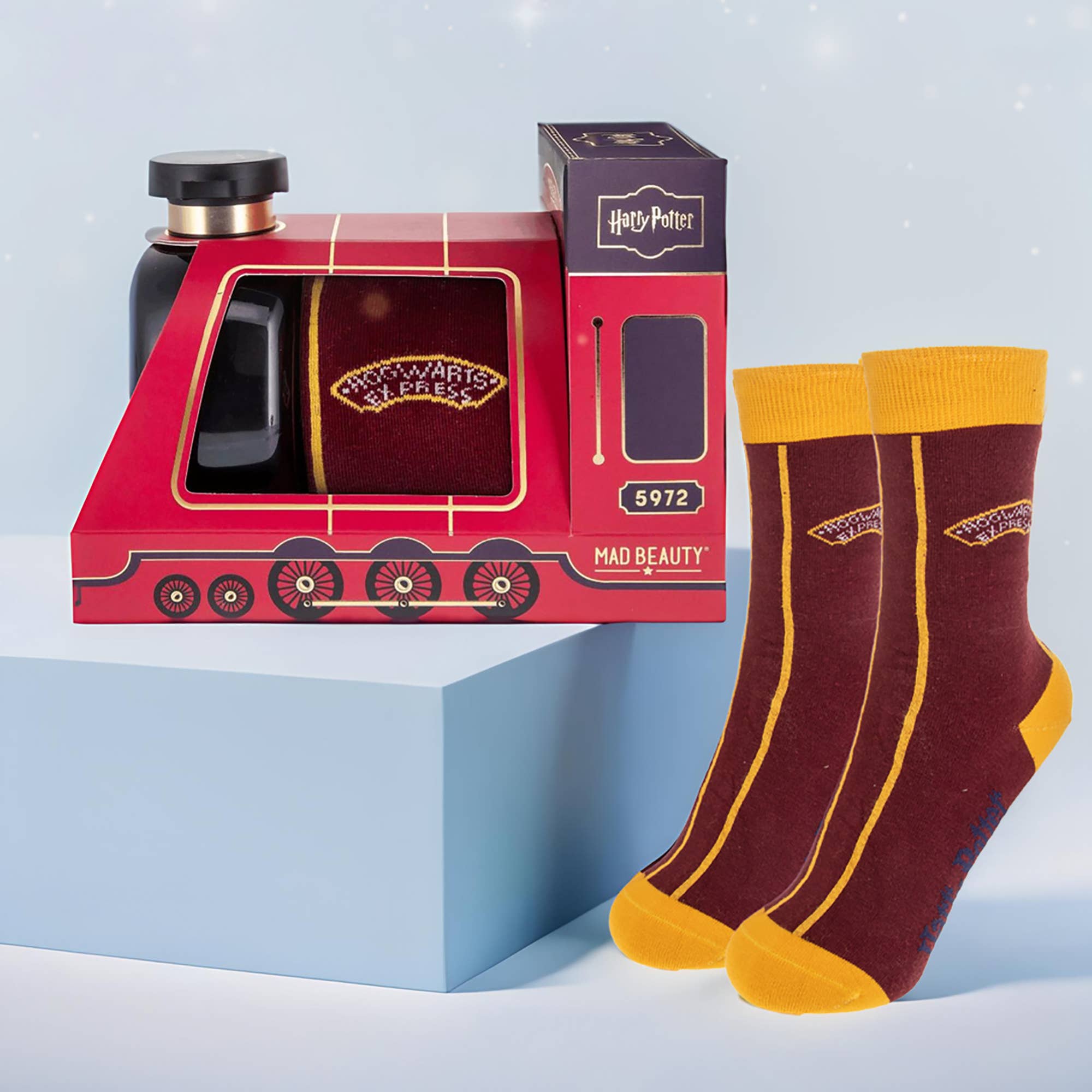 Ensemble de chaussettes Harry Potter Train et coffret cadeau gel douche