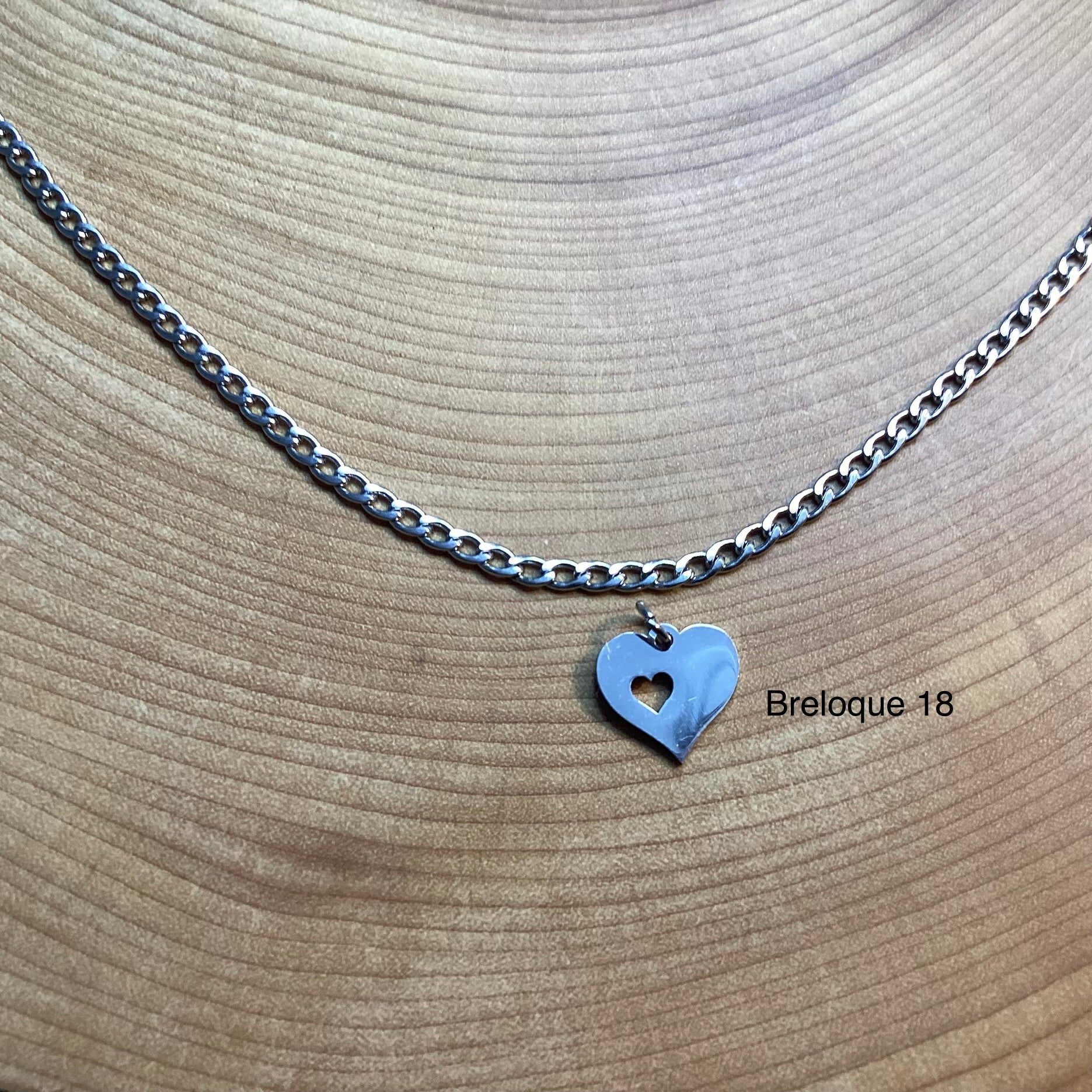 Bracelet en inox avec breloques au choix