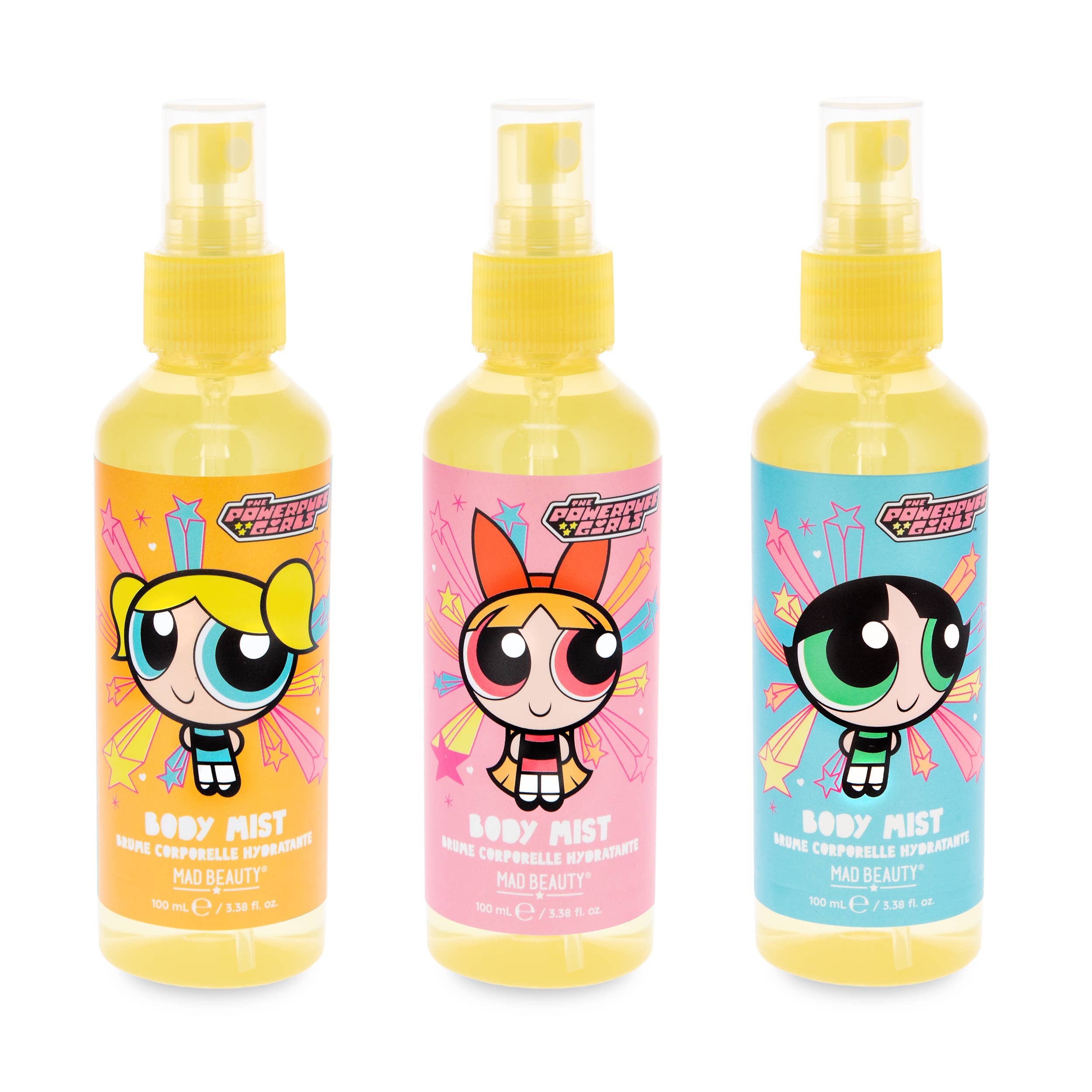 Trio de Brumes Corporelles Mignonnes Powerpuff Girls | Mad Beauty