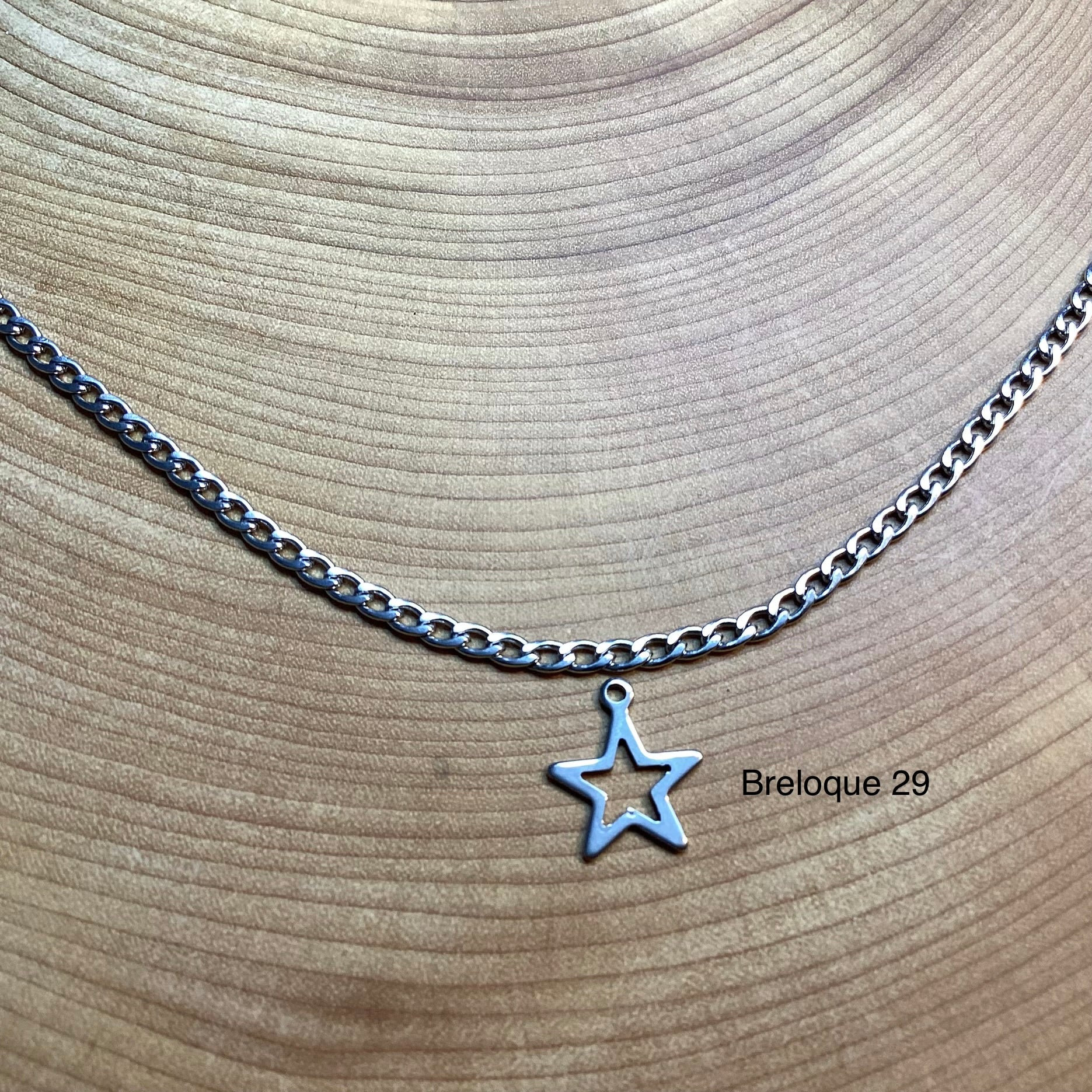 Bracelet en inox avec breloques au choix