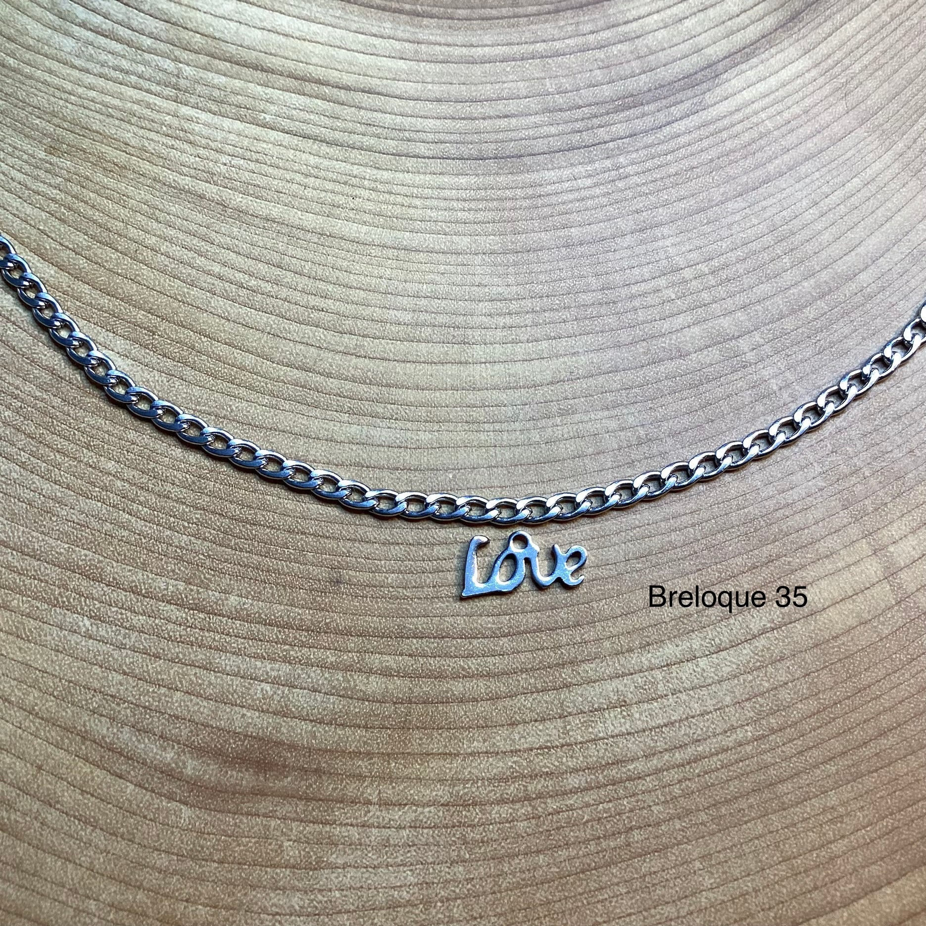 Bracelet en inox avec breloques au choix