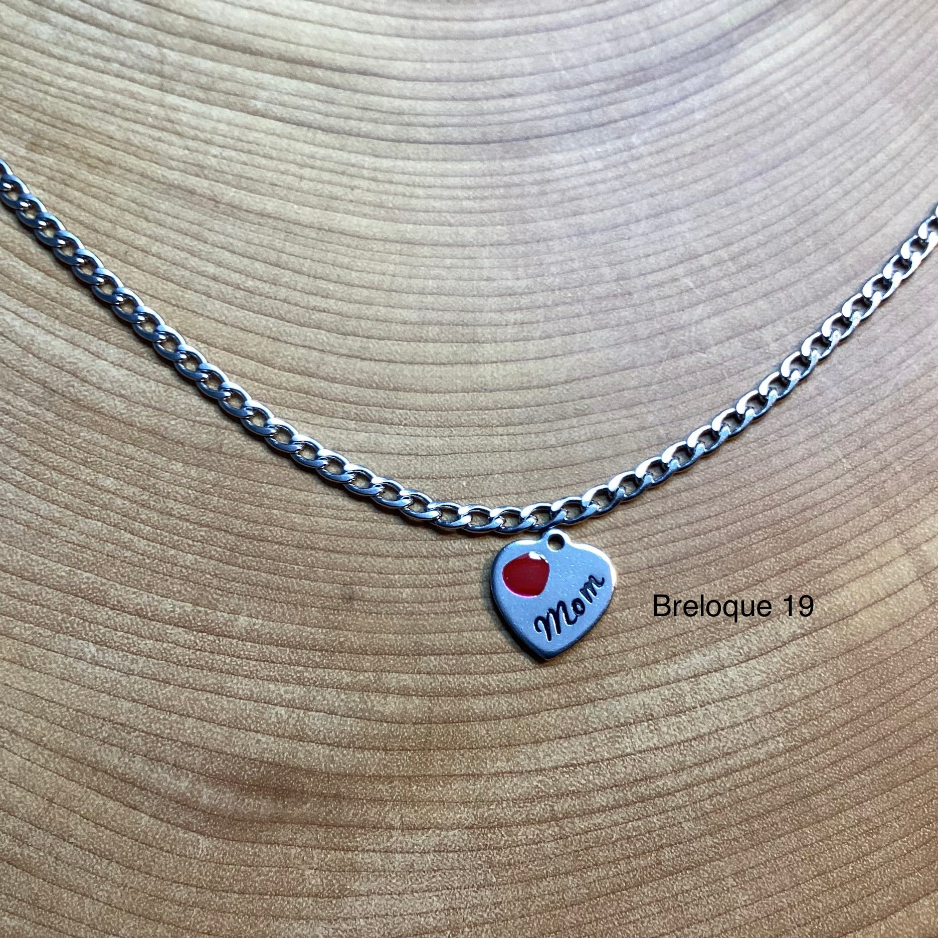 Bracelet en inox avec breloques au choix