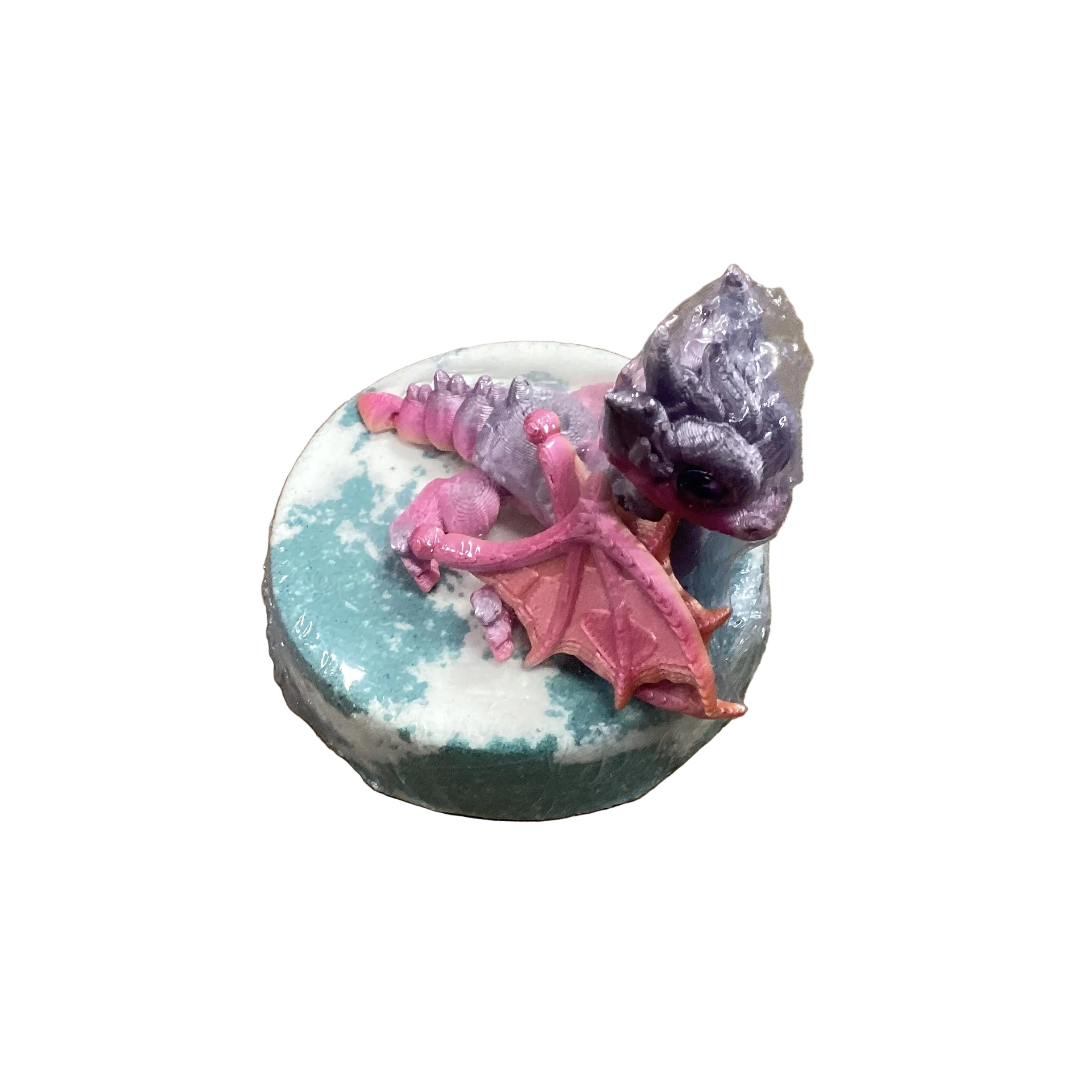 Bombe de bain avec jouet dragon articulé
