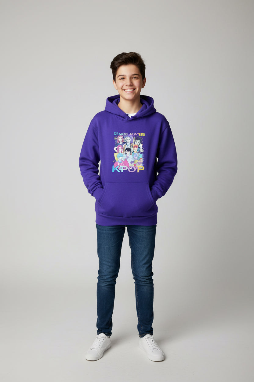 Hoodie chanteurs pop demon junior grand bleu royal