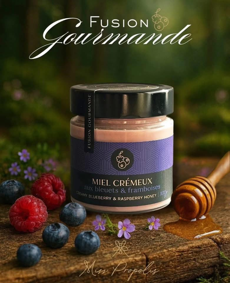 Miel bleuets et framboises
